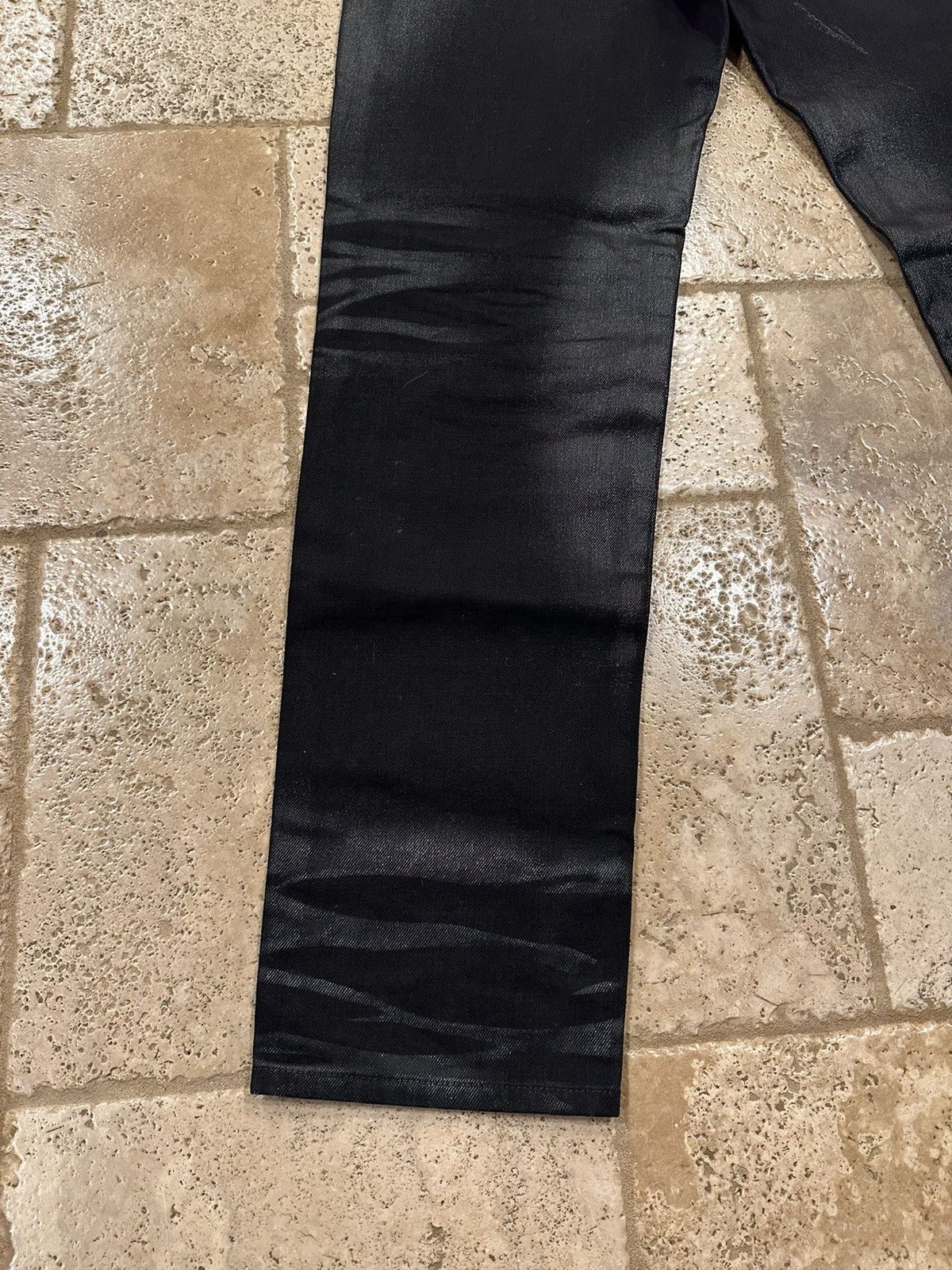Givenchy Givenchy x Matthew Williams Wax Coated Shiny Black Denim Size US 34 / EU 50 - 6 Thumbnail