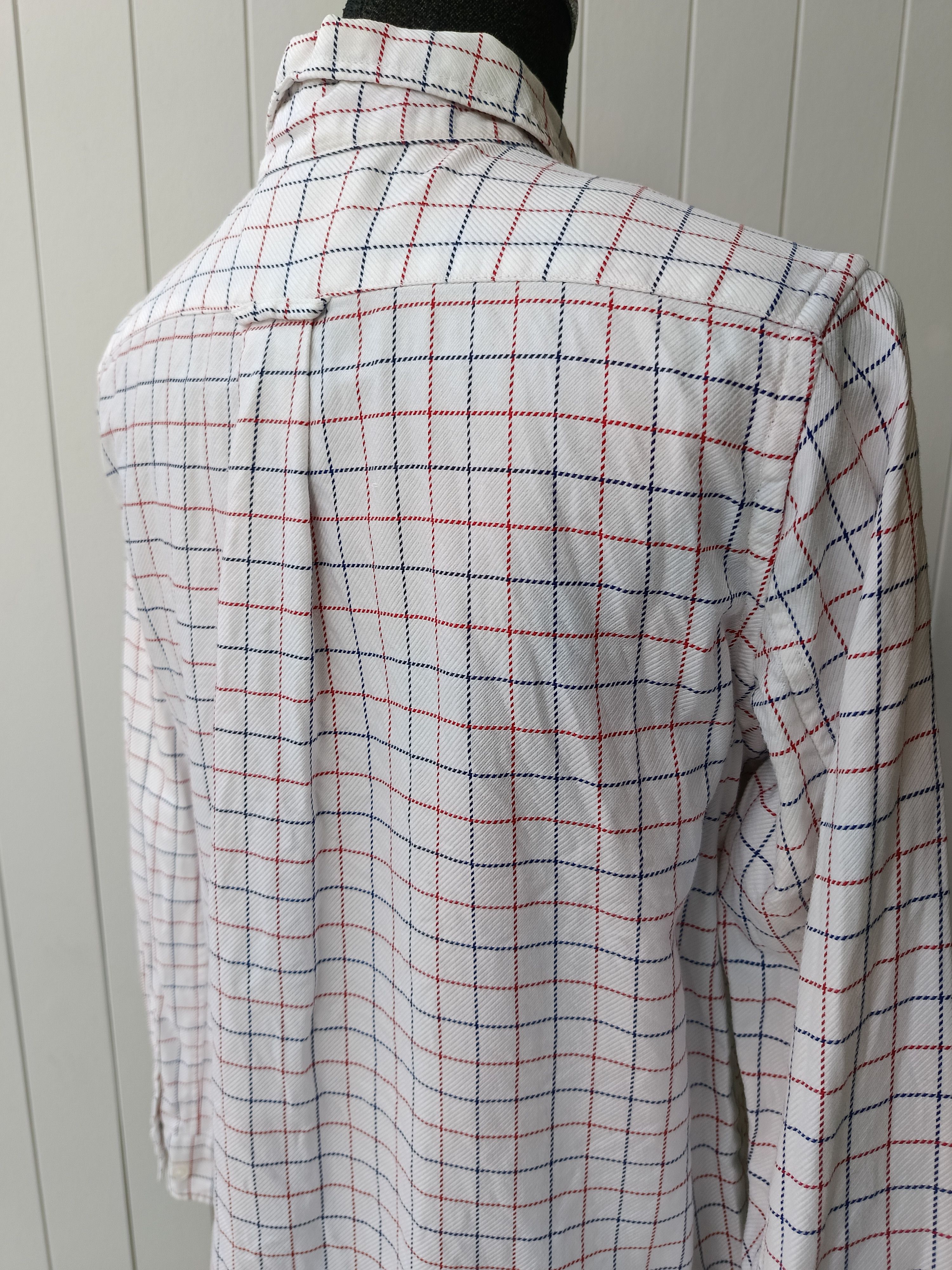 Beams Plus × Japanese Brand BEAMS BOY white square check striped button down shirt S M Size M / US 6-8 / IT 42-44 - 10 Thumbnail