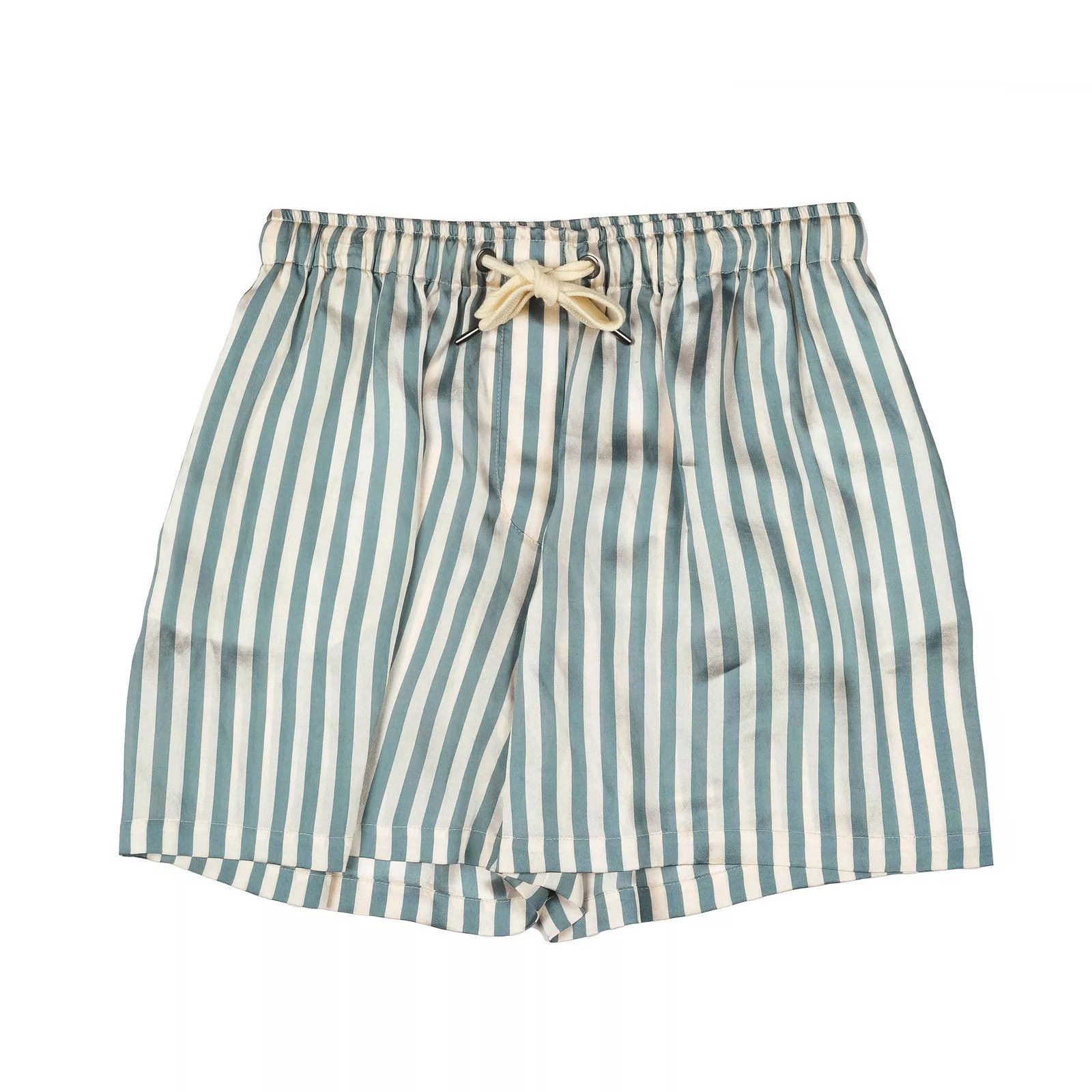 Brunello Cucinelli o1mle1224 Striped Drawstring Short in Green/White Size 24" / US 00 / IT 34 - 1 Thumbnail