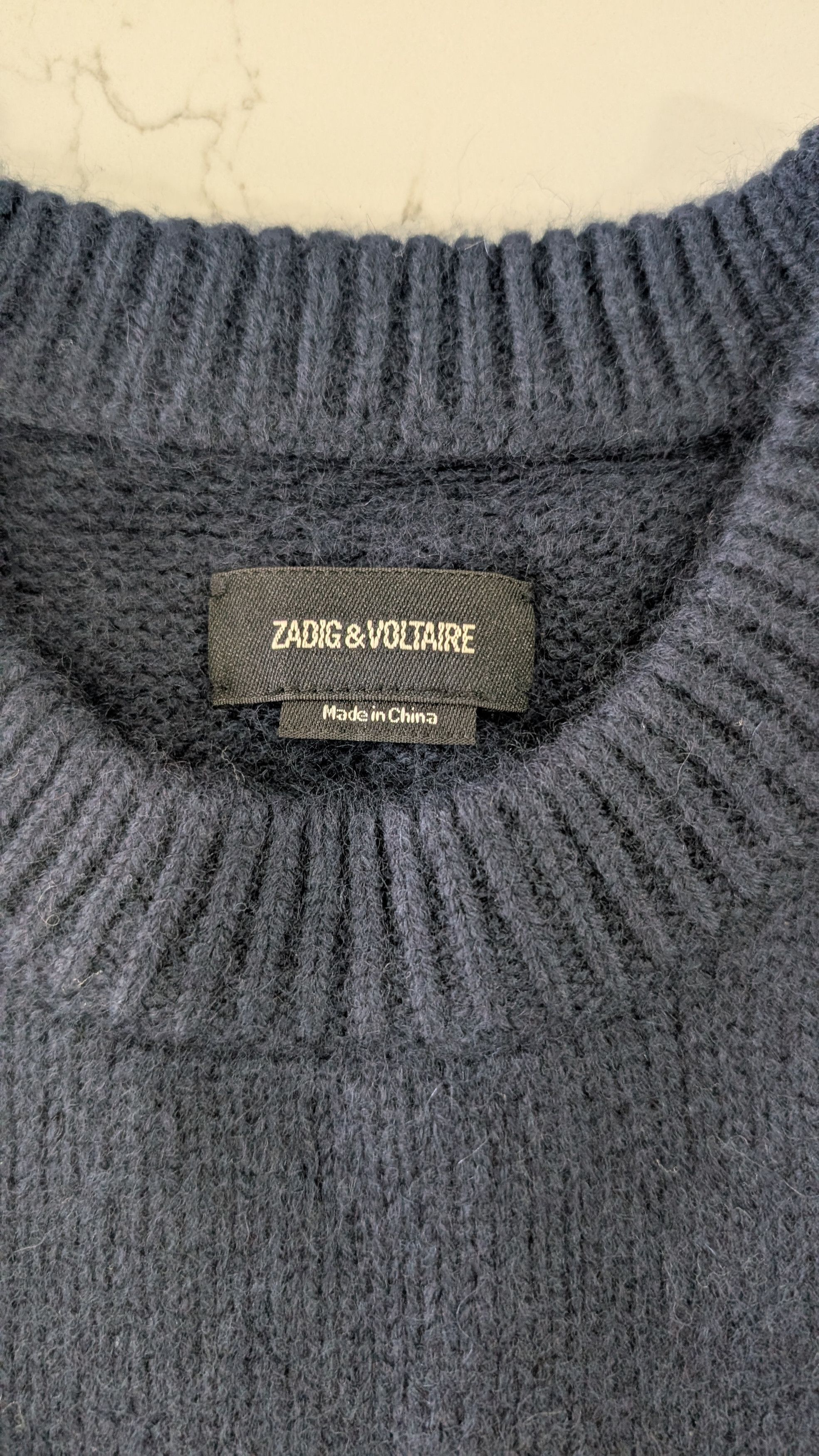 Zadig & Voltaire ZADIG & VOLTAIRE Darcy Wool Cashmere Vest Navy Red M/L Size M / US 6-8 / IT 42-44 - 4 Thumbnail