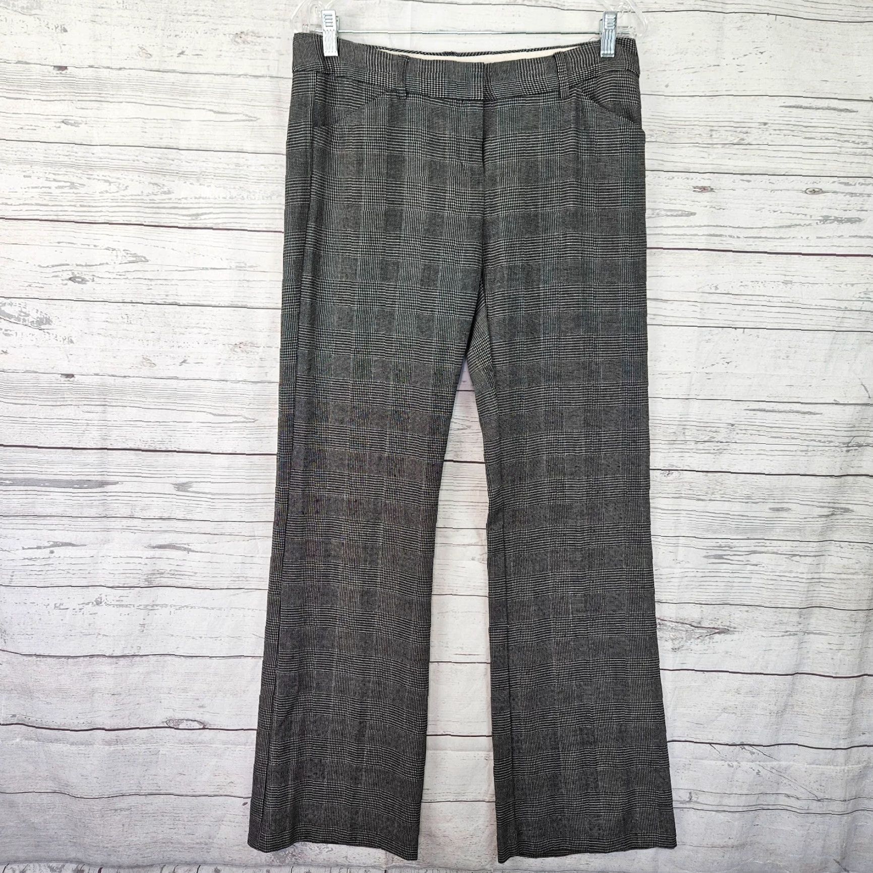 Norma Kamali Norma Kamali Pants Womens Slim Mid Rise Black Gray 6 Dress Pants Polyester Blend Regular 31.5" Inseam Size 28" / US 6 / IT 42 - 2 Thumbnail