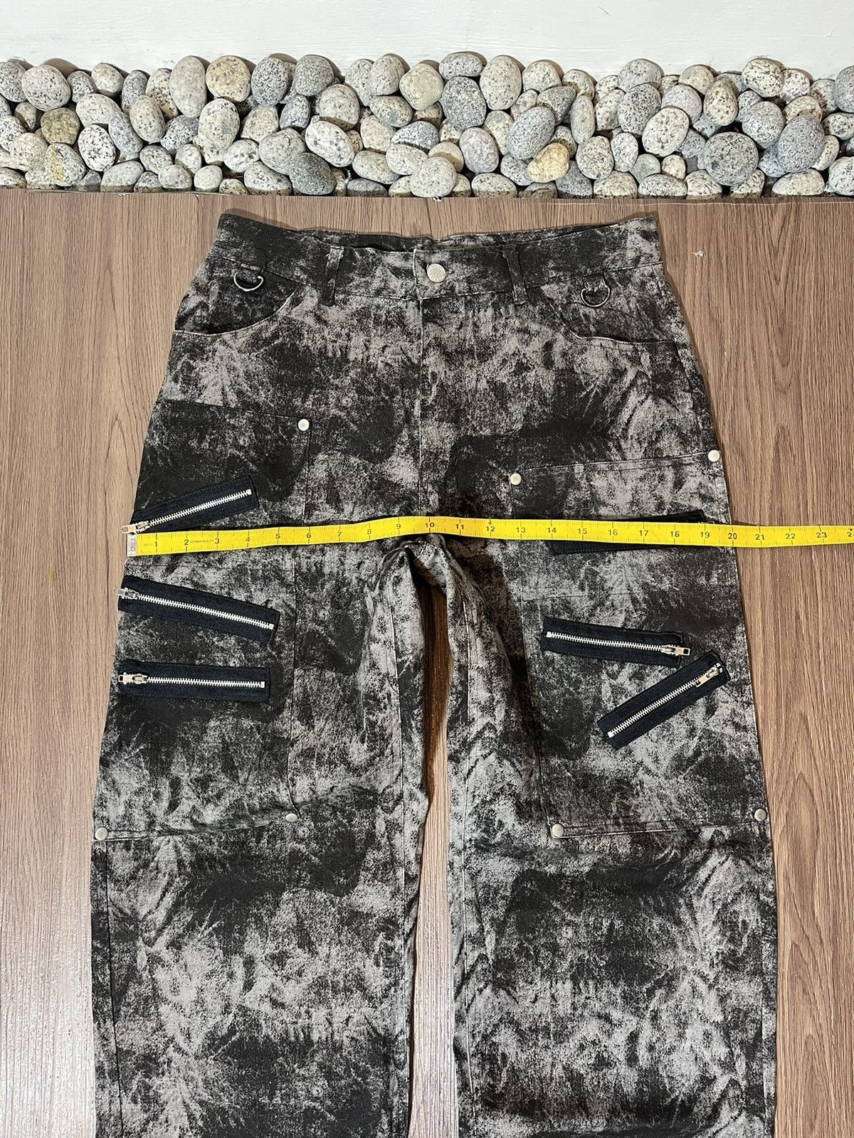 If Six Was Nine × Japanese Brand × Seditionaries Japanese Slash Number Punk Multizipper Washed Pants Size US 30 / EU 46 - 12 Thumbnail