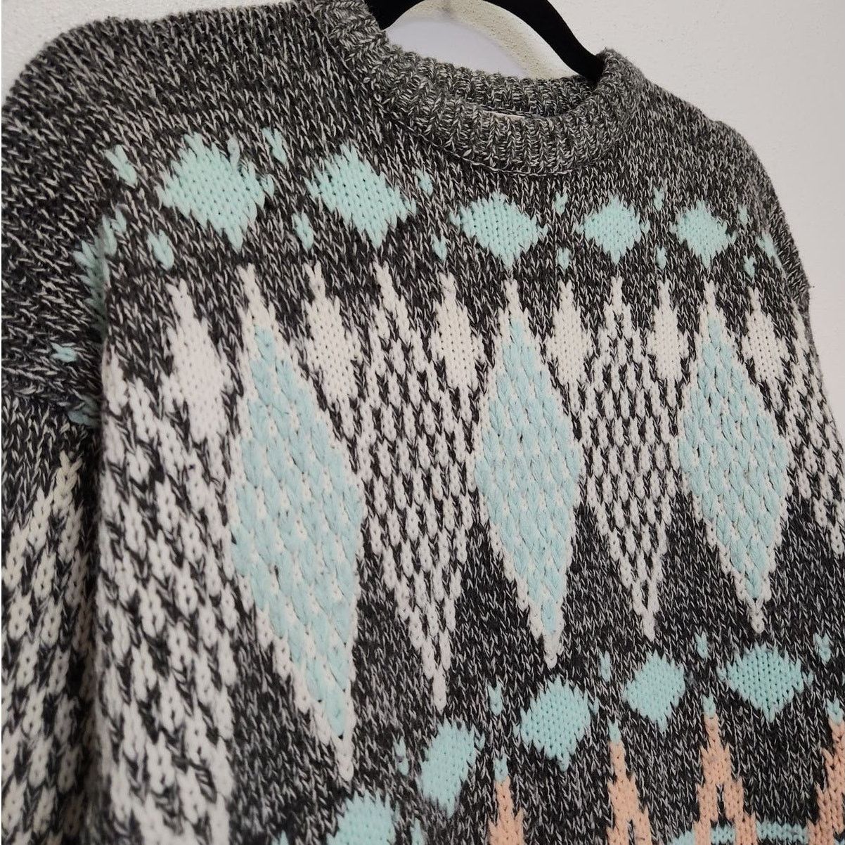 Vintage Vintage 80s Sweater Knit Acrylic Pastel Fairy Kei VTG Art Size M / US 6-8 / IT 42-44 - 3 Thumbnail