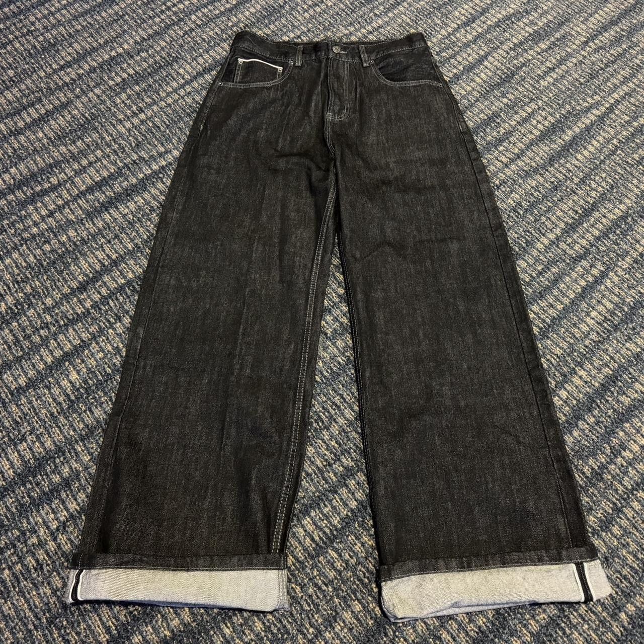 Other Black Japanese Selvedge Denim - 14oz Baggy Jeans Size 32 Size US 32 / EU 48 - 1 Thumbnail