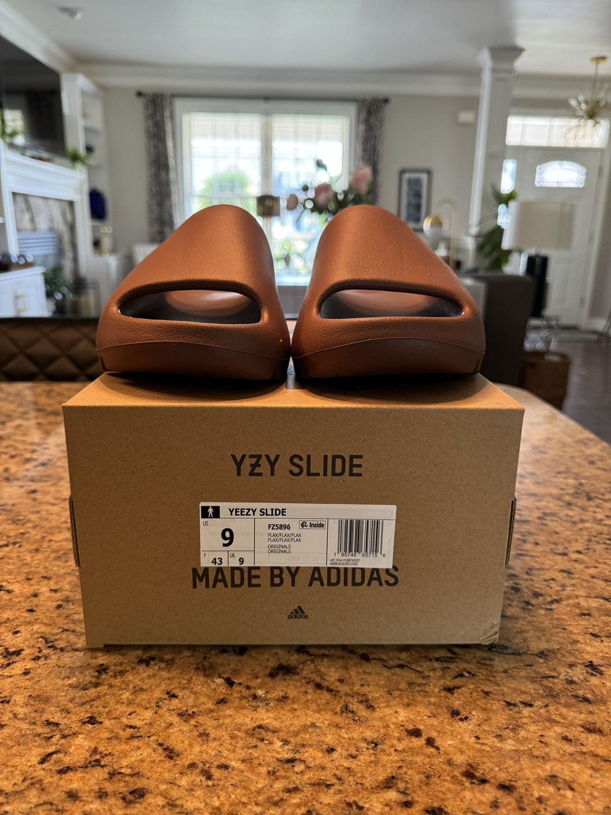 Yeezy Slides Flax - online Size 9