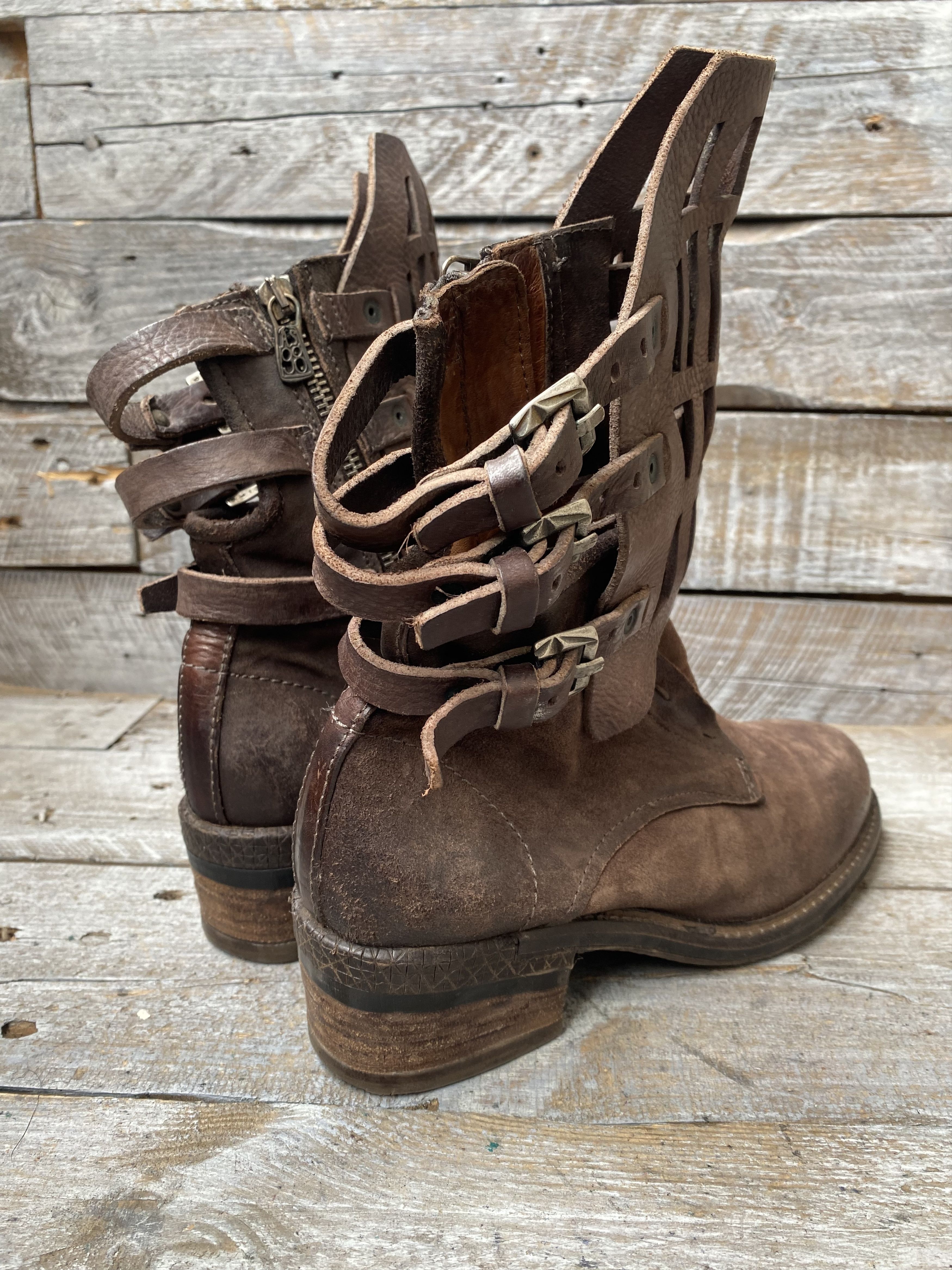 A.S.98 As 98 brown leather combat boots sz 39 Size US 8.5 / IT 38.5 - 5 Thumbnail