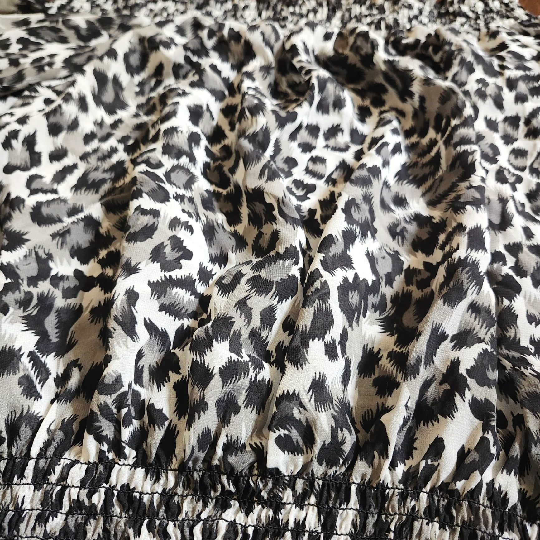 Forever 21 Forever 21 Leopard Print Off Shoulder Top - Short Sleeve - Pullover - Size S/P - Multicolor - Blouse - Women - Casual Party Travel - S/P Size S / US 4 / IT 40 - 6 Thumbnail