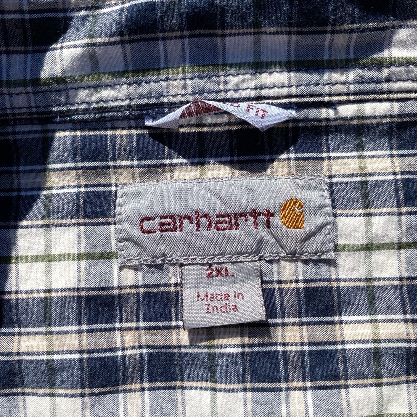 Carhartt Carhartt Shirt Mens Plaid Flannel Short Sleeve 2XL Relaxed Fit Button-Up Lumber Jack Multicolor Autumn Winter Casual Workwear Size US XXL / EU 58 / 5 - 3 Thumbnail