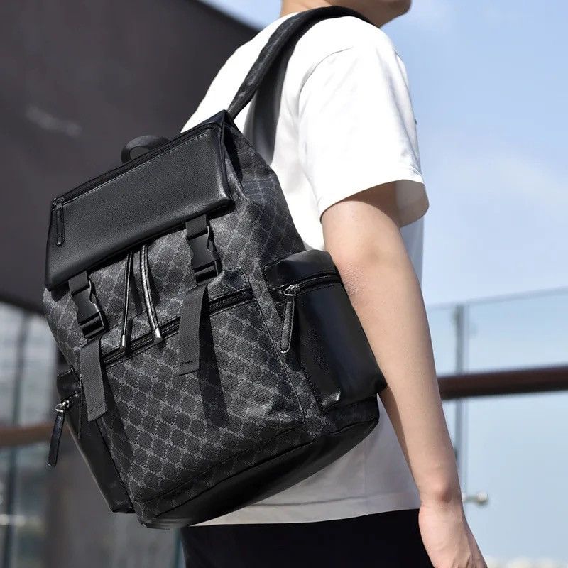 Japanese Brand Streetwear faux leather waterproof backpack Size ONE SIZE - 2 Thumbnail