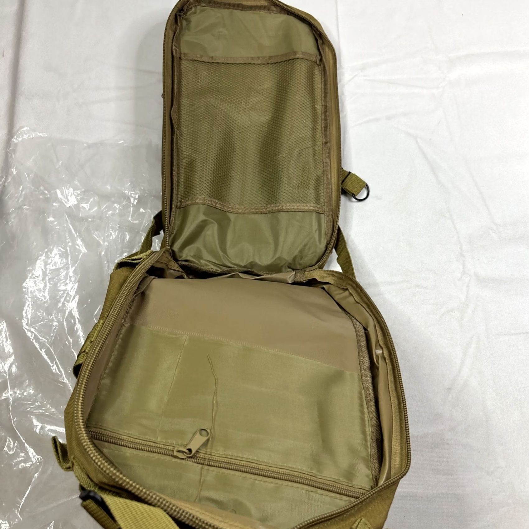 Vintage Unbranded Military Style Tactical Bag Small Hiking Bag Beige Backpack Unisex Adults Small Beige Canvas Nylon NWOT 1990s (if applicable) Mens Womens Size ONE SIZE - 6 Thumbnail