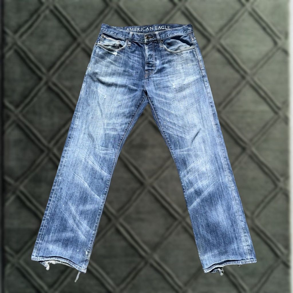 American Eagle Outfitters American Eagle Jeans - 31 x 32 - Buckle Back Selvedge - Blue - Men - Regular - Straight - Size 31 Inseam 32 Size US 31 - 1 Thumbnail