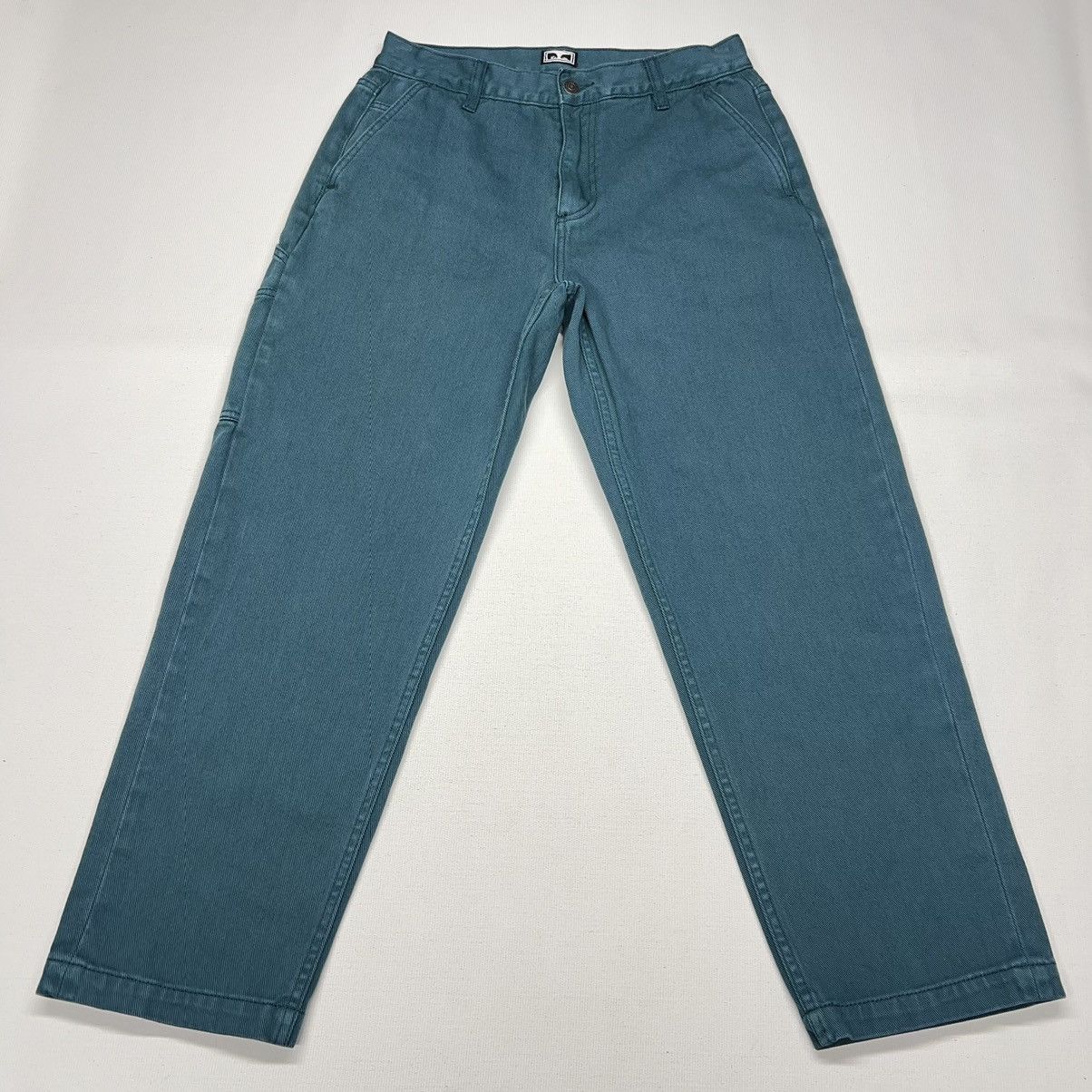 Obey Obey Jeans Teal Straight Cropped Denim Pants Blue Propaganda Size US 30 / EU 46 - 1 Thumbnail