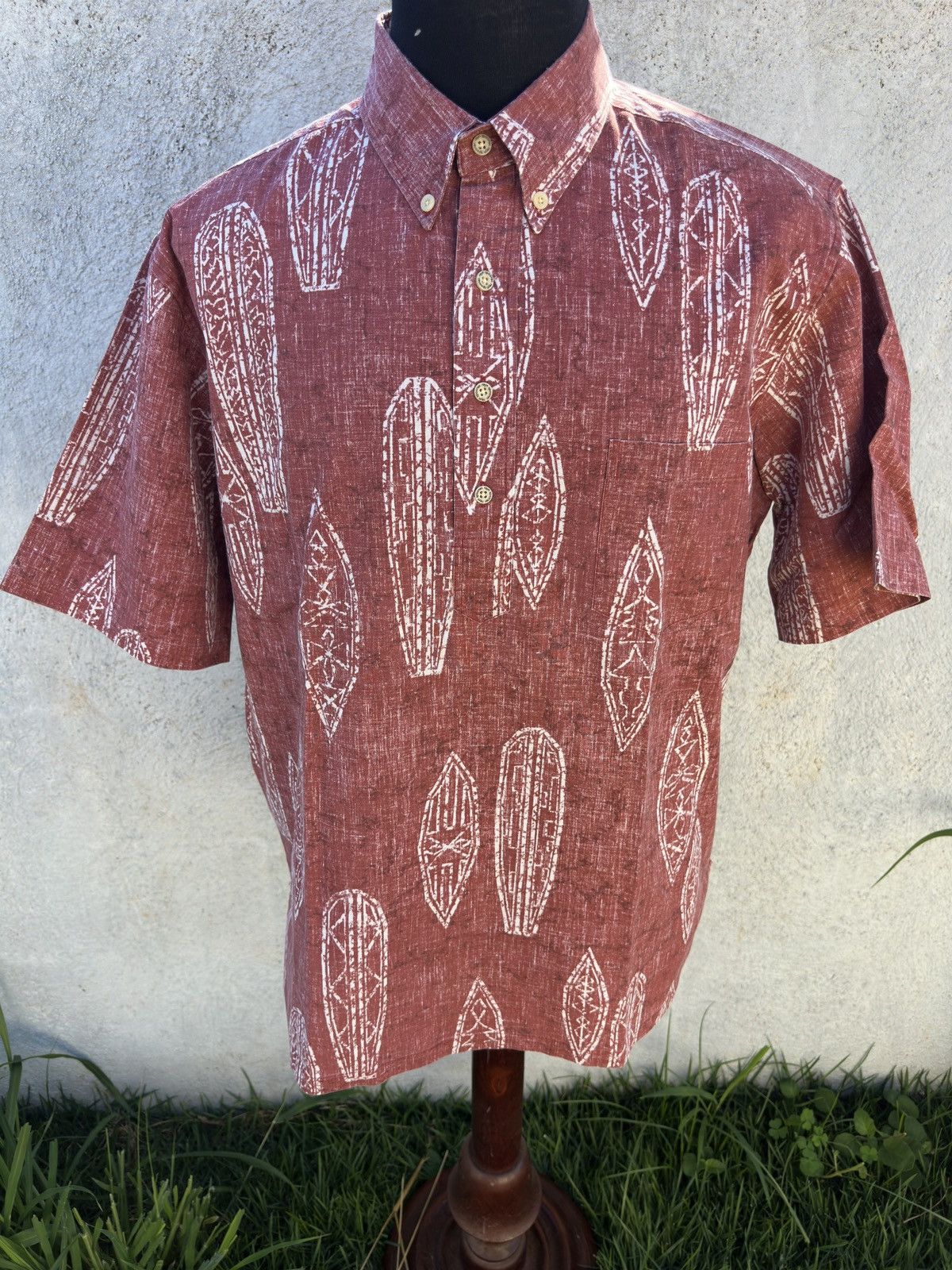 Reyn Spooner Reyn Spooner Hawaiian Print Red 3/4 Button Men's Large Size US L / EU 52-54 / 3 - 1 Thumbnail