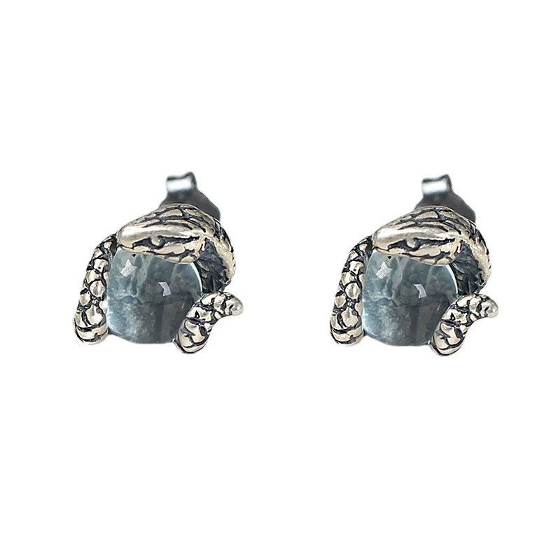 Jewelry Snake Future Earrings One Pairs Chrome Jewelry Size ONE SIZE - 3 Thumbnail