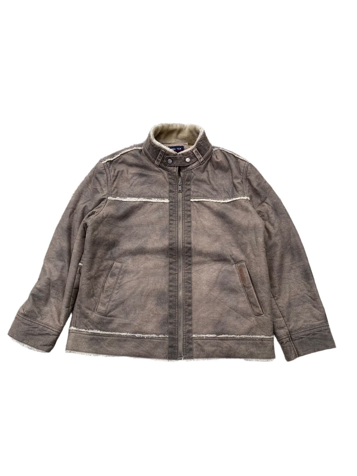 Hang Ten Hang Ten Leather Fur Jacket Size US L / EU 52-54 / 3 - 1 Thumbnail