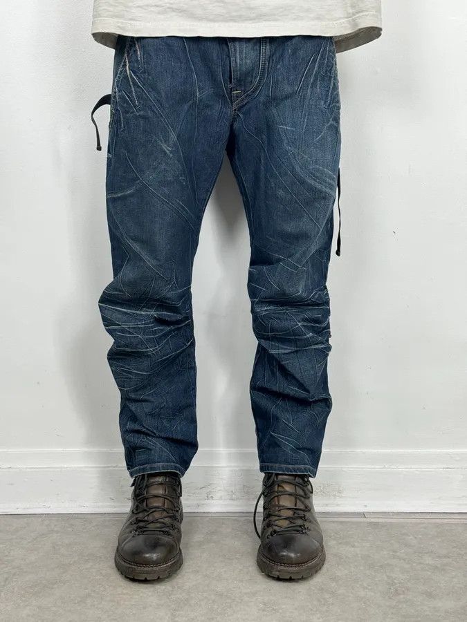 Marithe + Francois Girbaud 2000s Marithé + François Girbaud Blue Denim Cargo Jeans Size US 32 / EU 48 - 1 Thumbnail