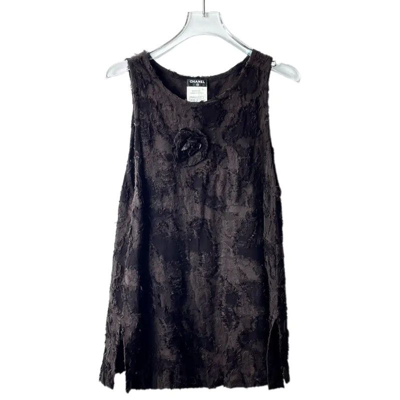 Chanel Chanel Gray Cotton Blend Dress 0089 Size S / US 4 / IT 40 - 1 Thumbnail