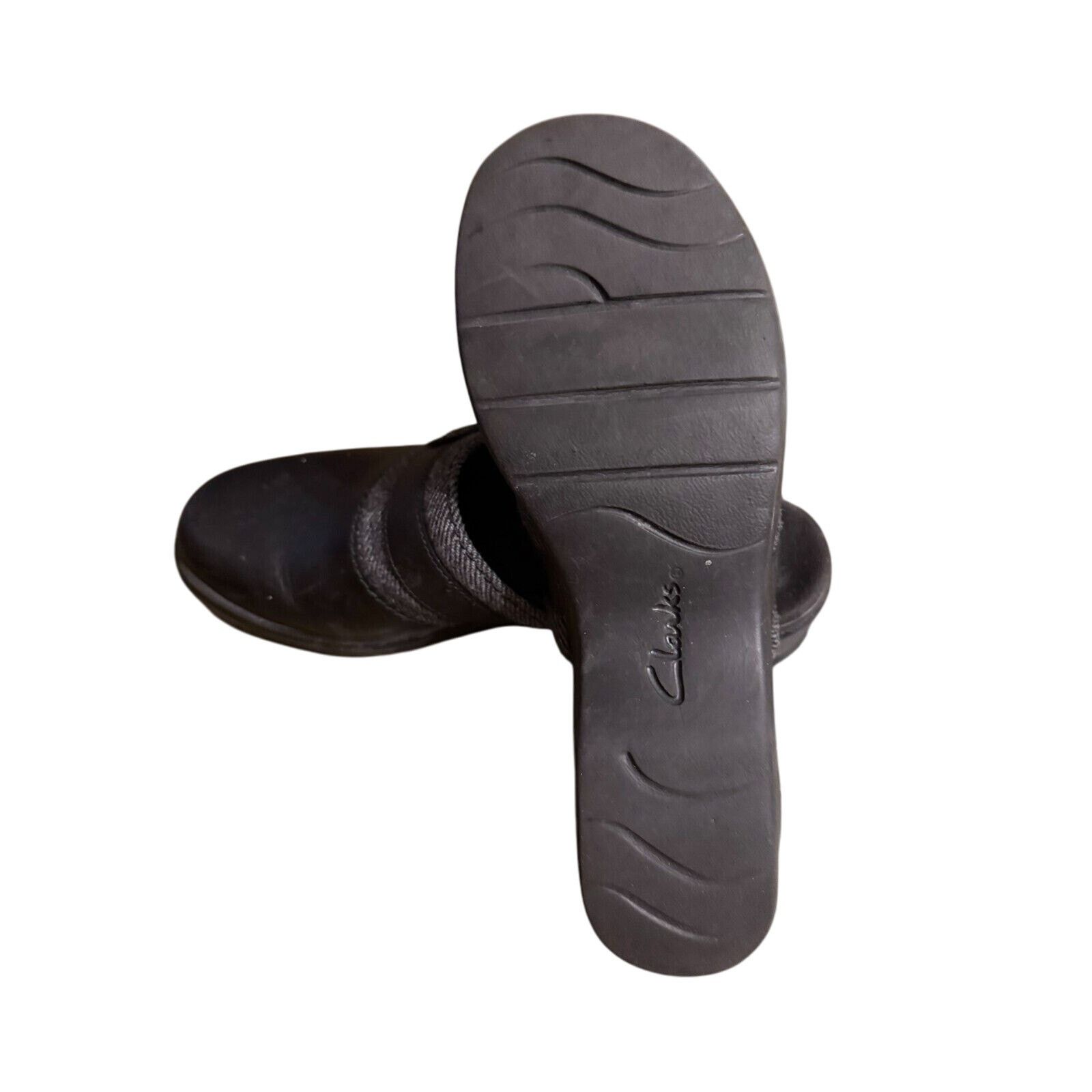 Clarks Clark's Bendables Black Leather Mules Women's Size 7M Size US 7 / IT 37 - 7 Thumbnail