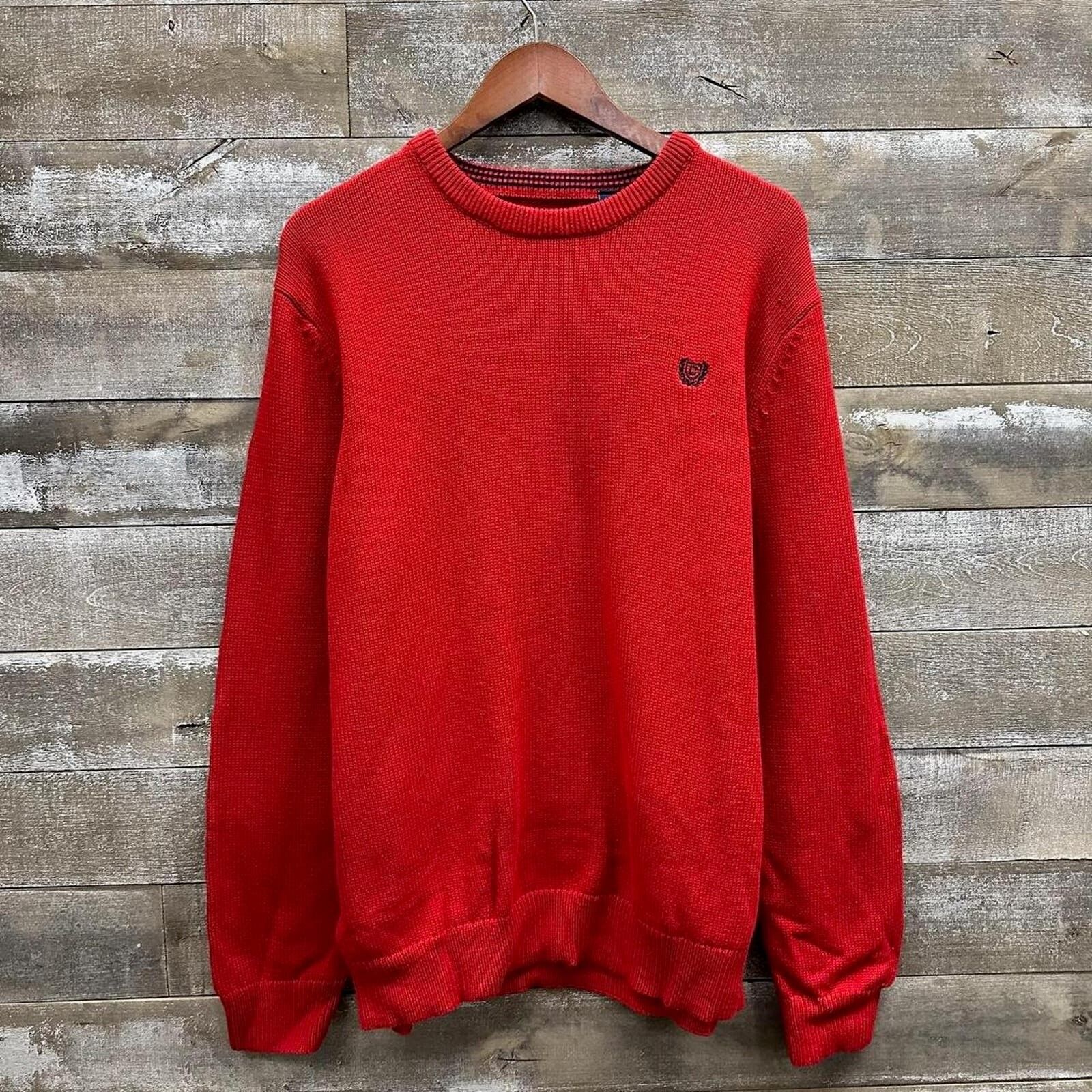 Chaps Vintage 1990’s Chaps Red Knitted Crewneck Sweater Mens Large Size US L / EU 52-54 / 3 - 1 Preview