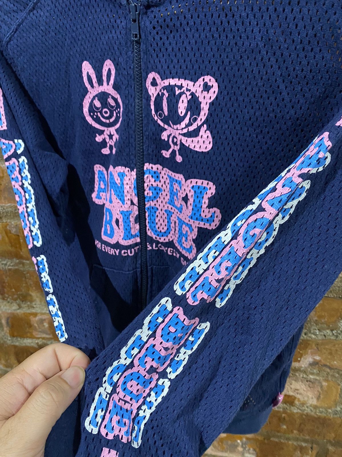 Angel Blue 1990s Angle Blue Mesh Pop Hoodie Size S / US 4 / IT 40 - 7 Thumbnail