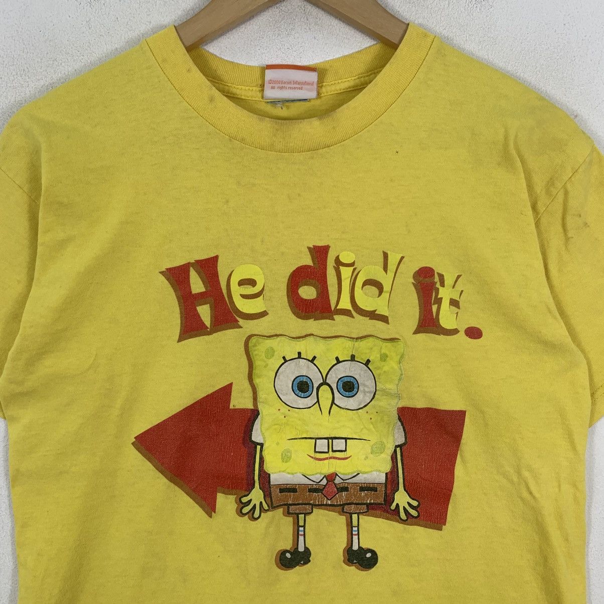 Vintage Vintage SPONGEBOB SQUAREPANT Nickelodeon Short Sleeve Tshirt Size US S / EU 44-46 / 1 - 4 Thumbnail