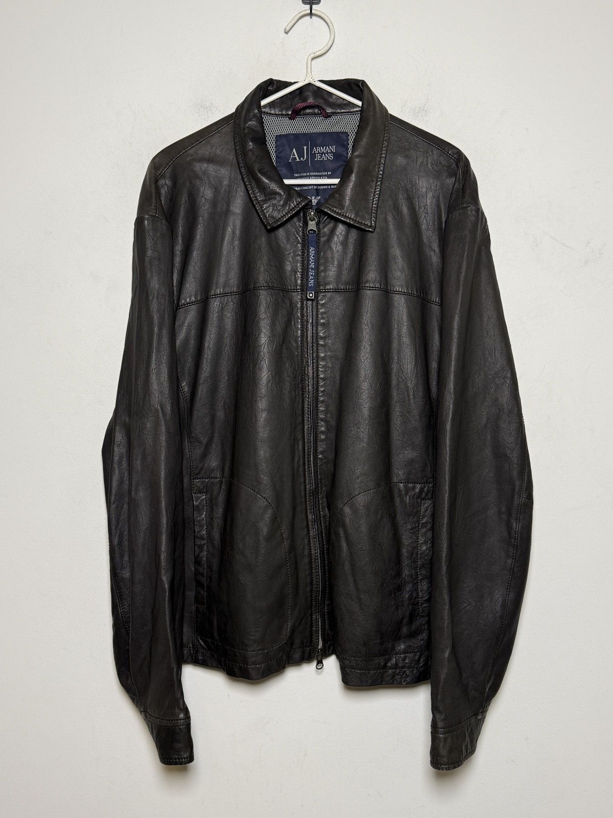Giorgio Armani Armani Jeans y2k leather jacket Size US XL / EU 56 / 4 - 10 Thumbnail
