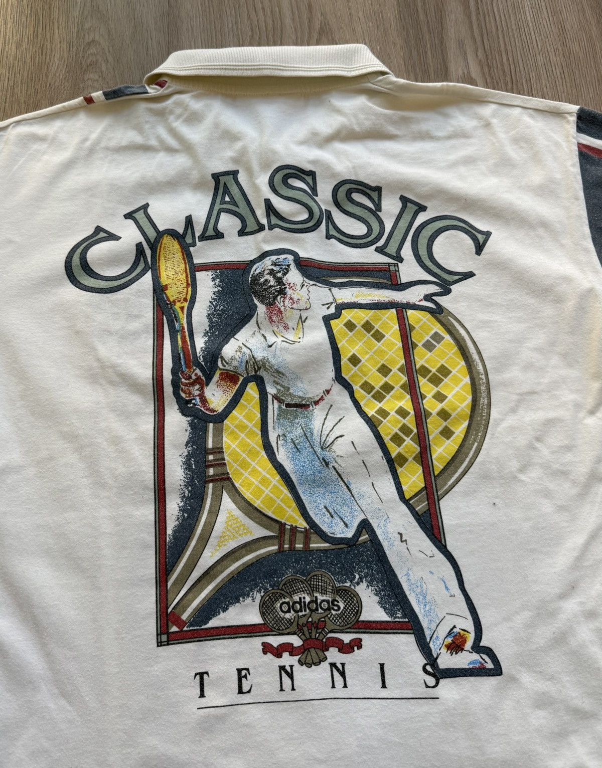 Adidas Vintage 90s Adidas Classic Tennis Polo T-Shirt Size US XL / EU 56 / 4 - 2 Thumbnail