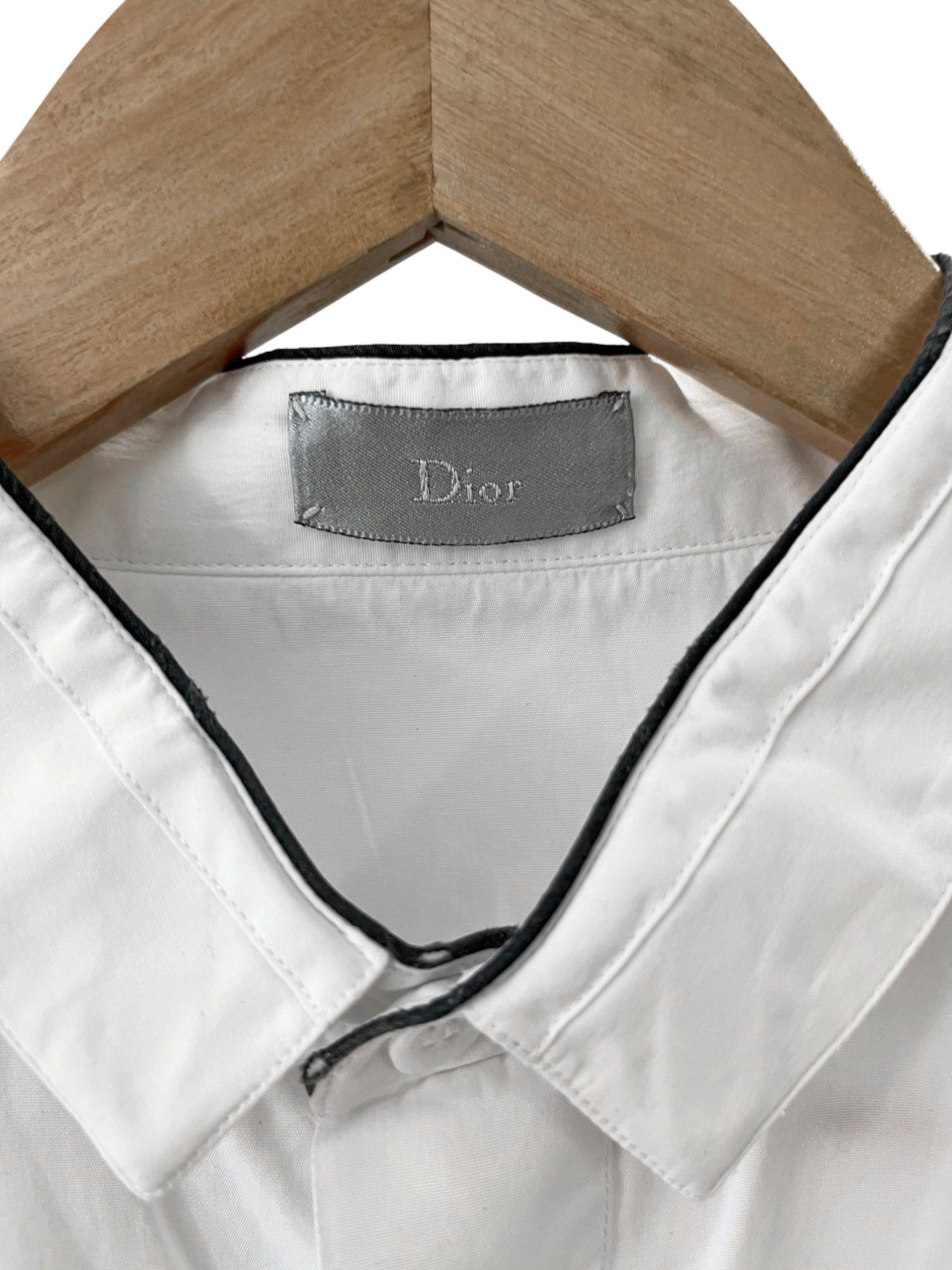 Dior by Kris Van Assche F/W2010 White Cotton Korean Shirt Size US L / EU 52-54 / 3 - 10 Thumbnail