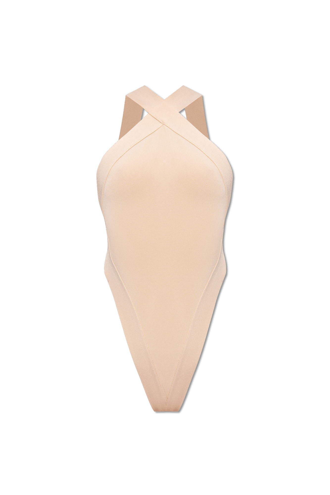Saint Laurent Paris o1s1wg110625 765457 Backless Bodysuit in Knit in Beige Size XS / US 0-2 / IT 36-38 - 1 Thumbnail
