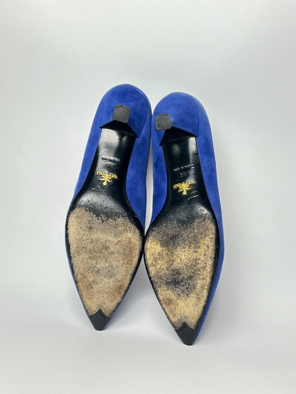 Prada Prada Kitten Heels Cute Eye Catching Royal Blue Suede Size US 9 / IT 39 - 13 Thumbnail