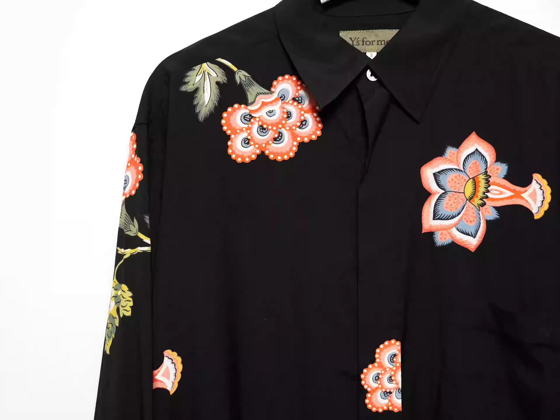 Yohji Yamamoto Yohji Yamamoto 2003SS Shore Flower Rayon Shirt Size US L / EU 52-54 / 3 - 3 Thumbnail