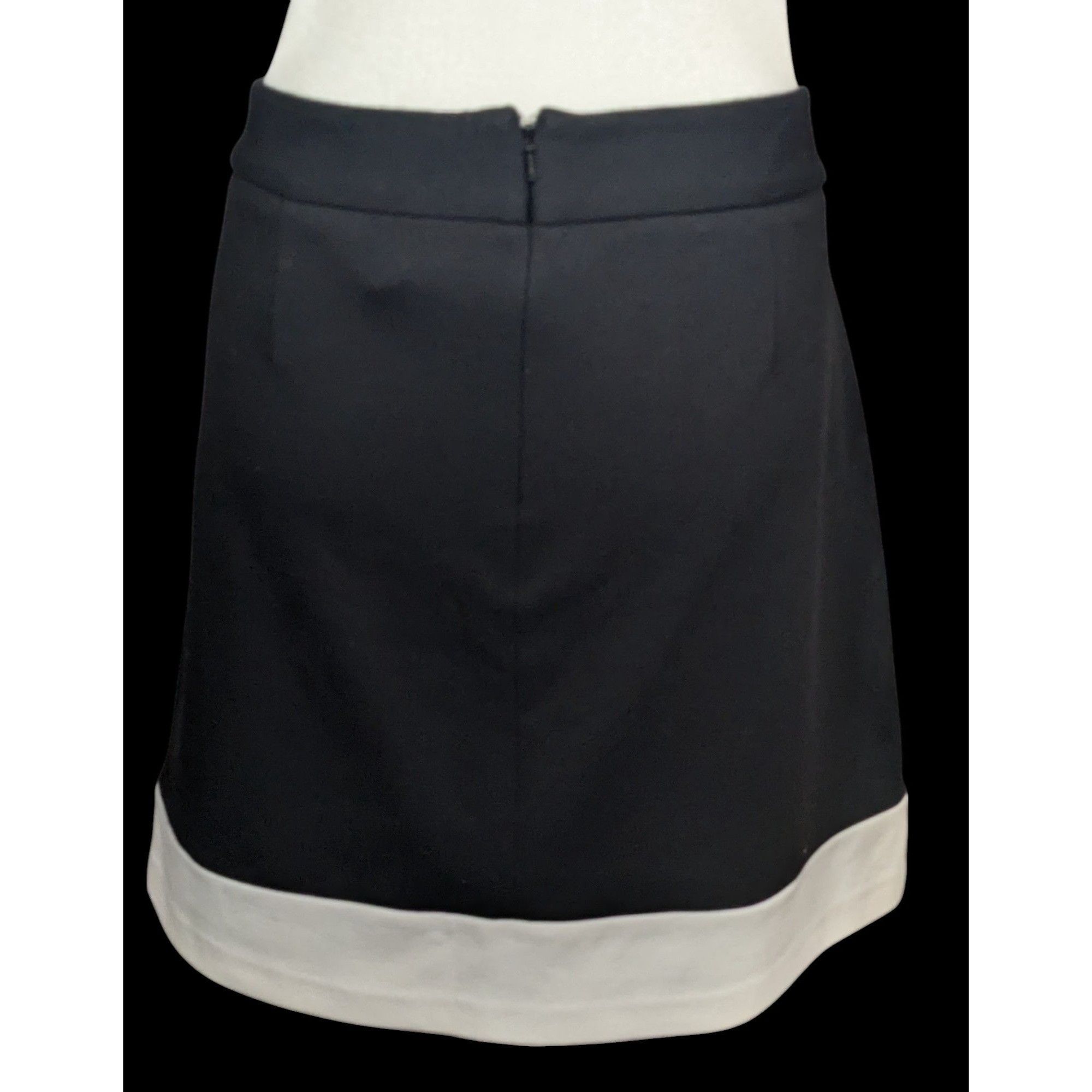 Laundry by Shelli Segal Laundry By Shelly Segal Black With White Trim Skirt Size 36" / US 14 / IT 50 - 2 Thumbnail