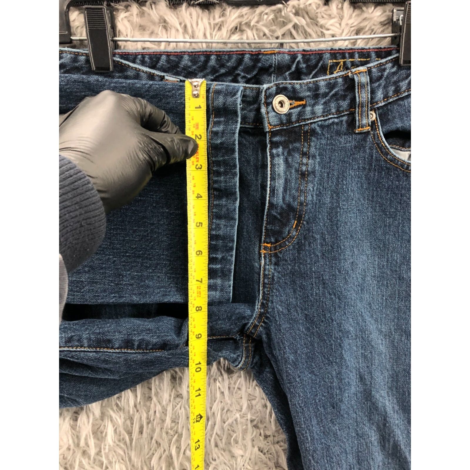 Vintage Columbia Jeans Flat Wash Blue 8 Womens Medium Straight 5-Pocket Denim Hip Belt Loops Regular Rise Mid Vintage No Size 30" / US 8 / IT 44 - 4 Thumbnail