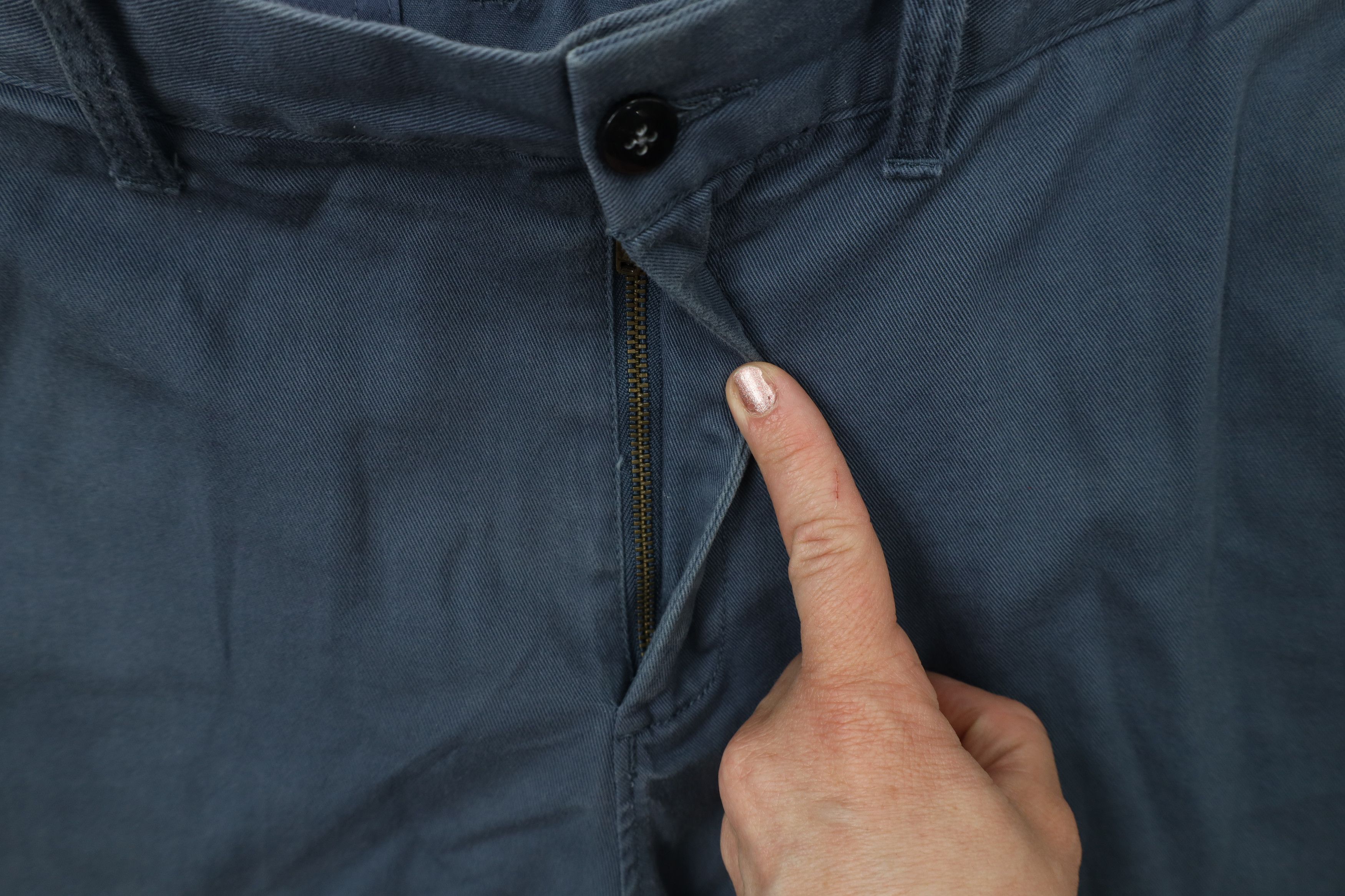 J.Crew × Vintage J Crew Sutton Straight Leg Chino Pants Trousers Blue Cotton Size US 34 / EU 50 - 6 Thumbnail