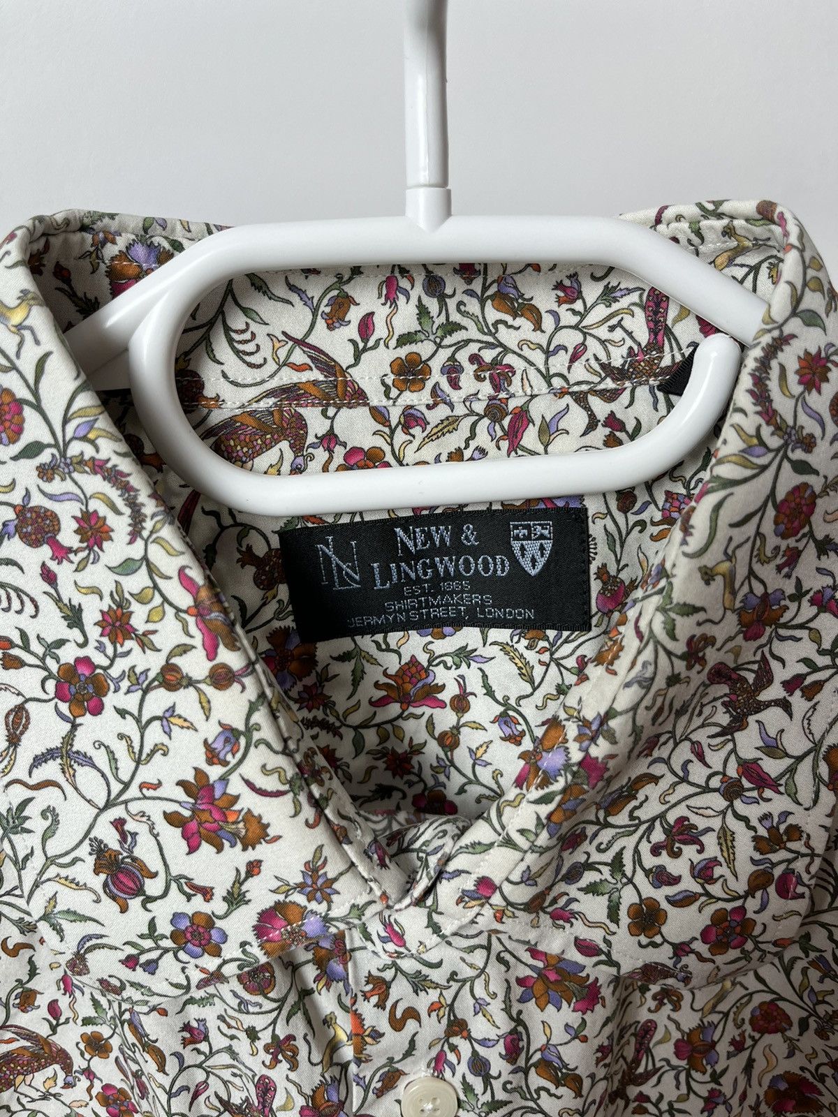 New & Lingwood New Lingwood Cotton Overprint Shirt Button Up Size US XL / EU 56 / 4 - 6 Thumbnail