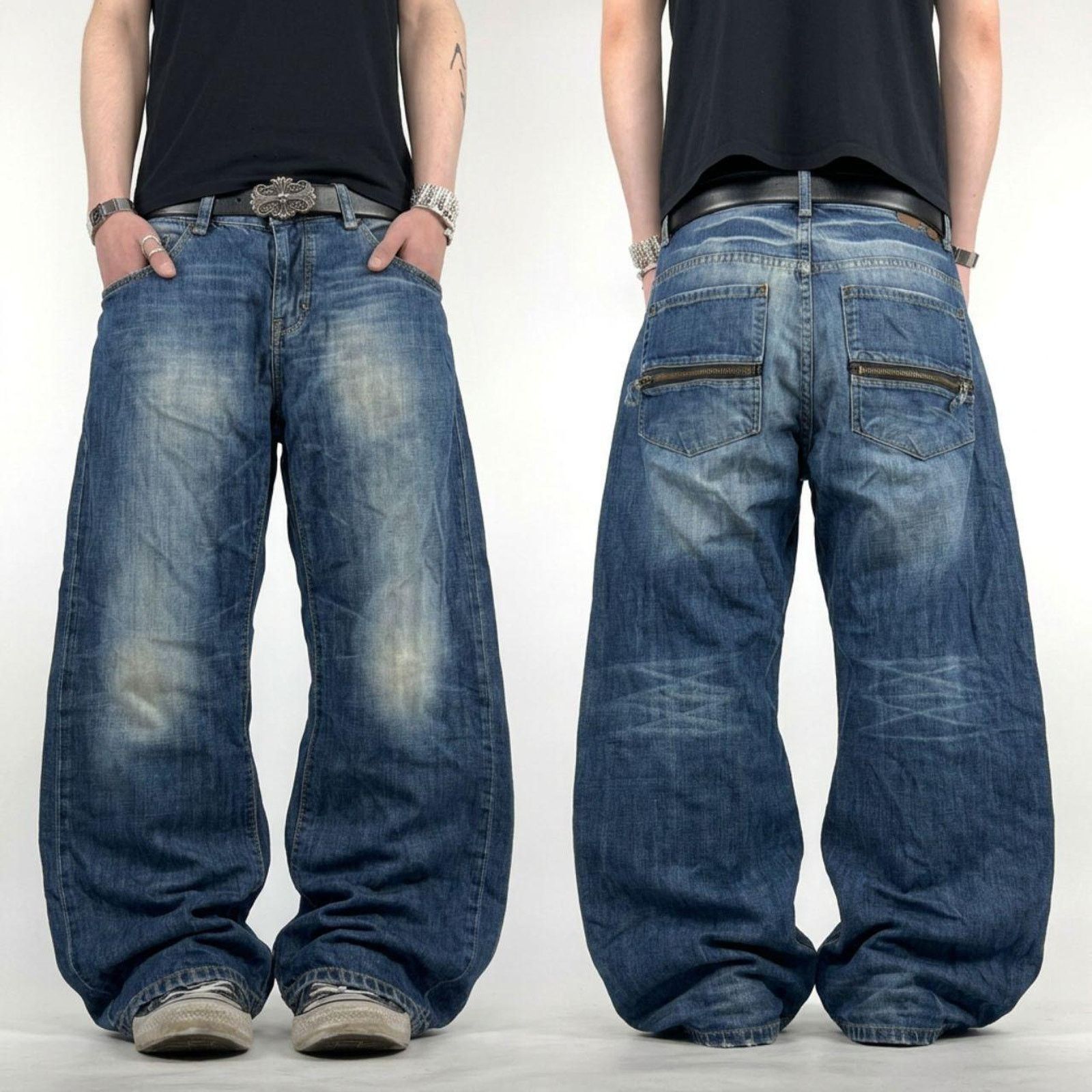 Ecko Unltd. × JNCO × Southpole Vintage Rare Ecko Unltd Brown Baggy 