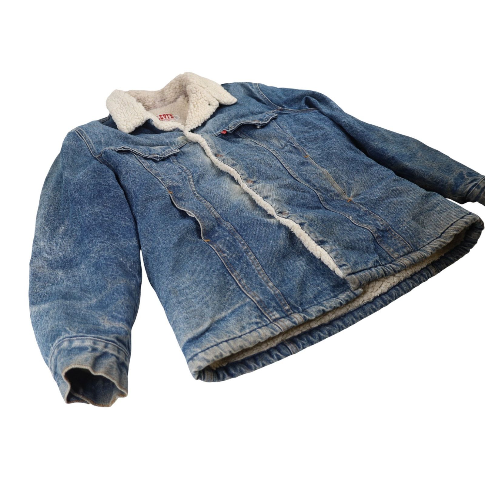Levi's × Vintage Vintage Levis Denim Sherpa Jacket Size US L / EU 52-54 / 3 - 4 Thumbnail