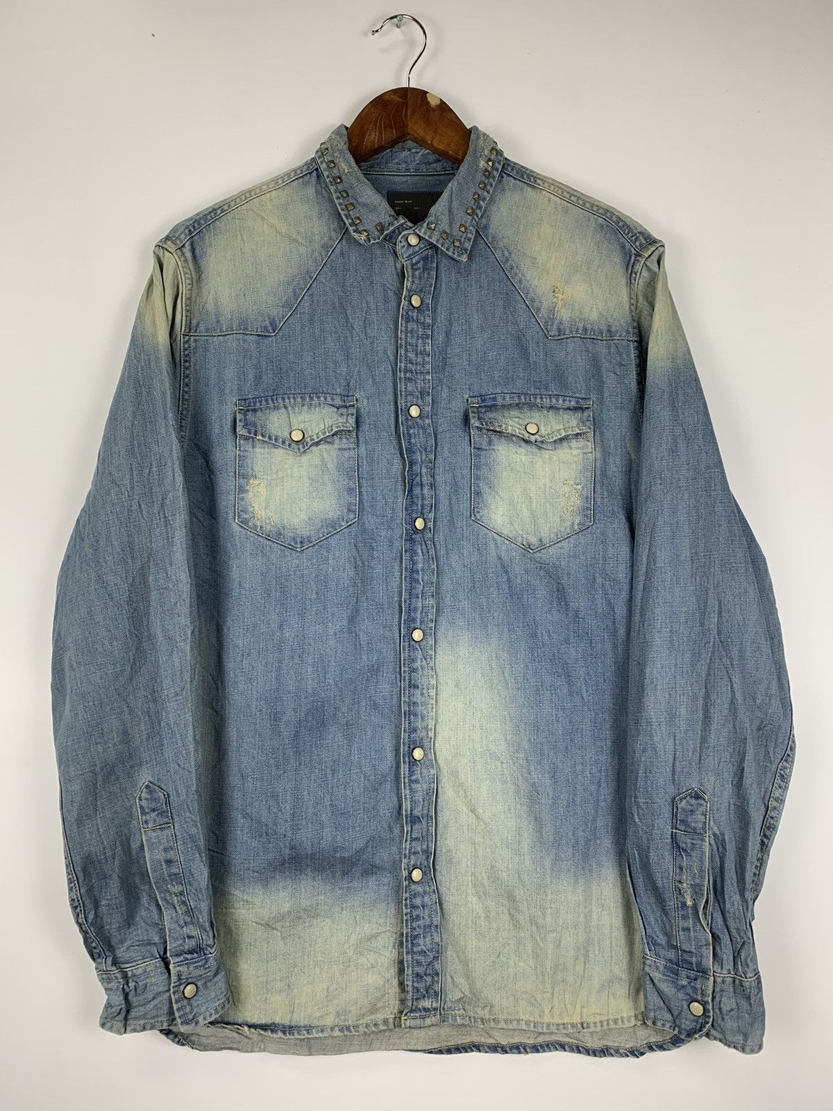 Zara Zara Distress Denim Jacket Size US L / EU 52-54 / 3 - 10 Thumbnail