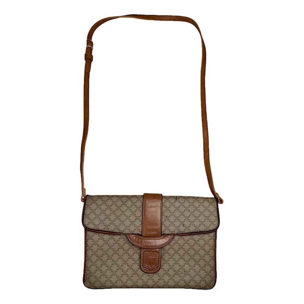 Celine Triomphe Beige Linen Handbag Size ONE SIZE - 1 Thumbnail