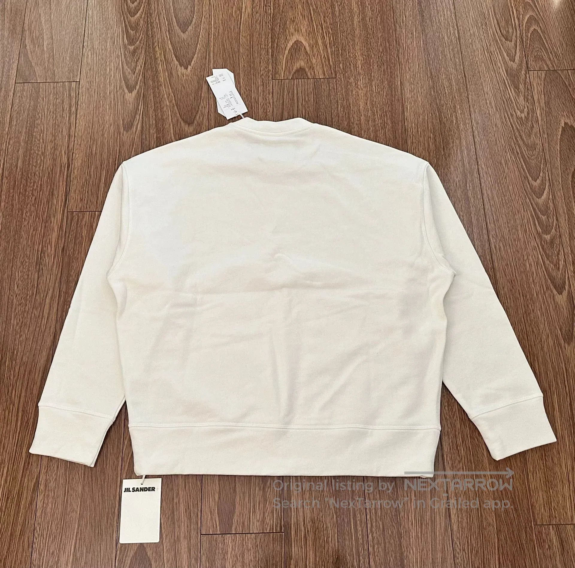 Jil Sander Jil Sander Logo Organic Cotton Crewneck Sweatshirt. Size US M / EU 48-50 / 2 - 2 Thumbnail