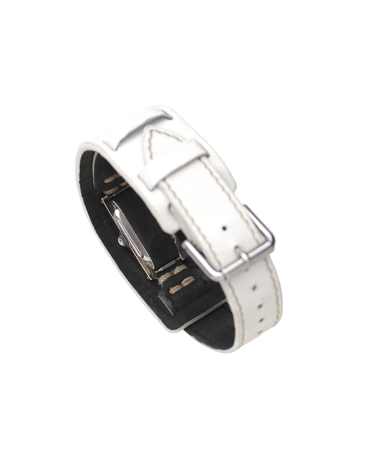 Issey Miyake × Seiko 2000S CABANE DE ZUCCA WHITE LEATHER CUFF WATCH Size ONE SIZE - 6 Thumbnail