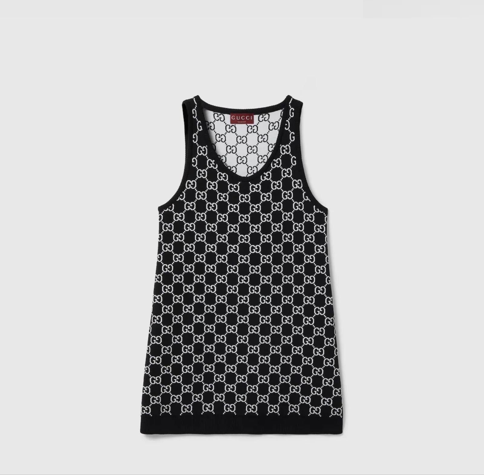 Gucci GUCCI GG WOOL JACQUARD MINI DRESS SIZE L Size ONE SIZE - 1 Thumbnail