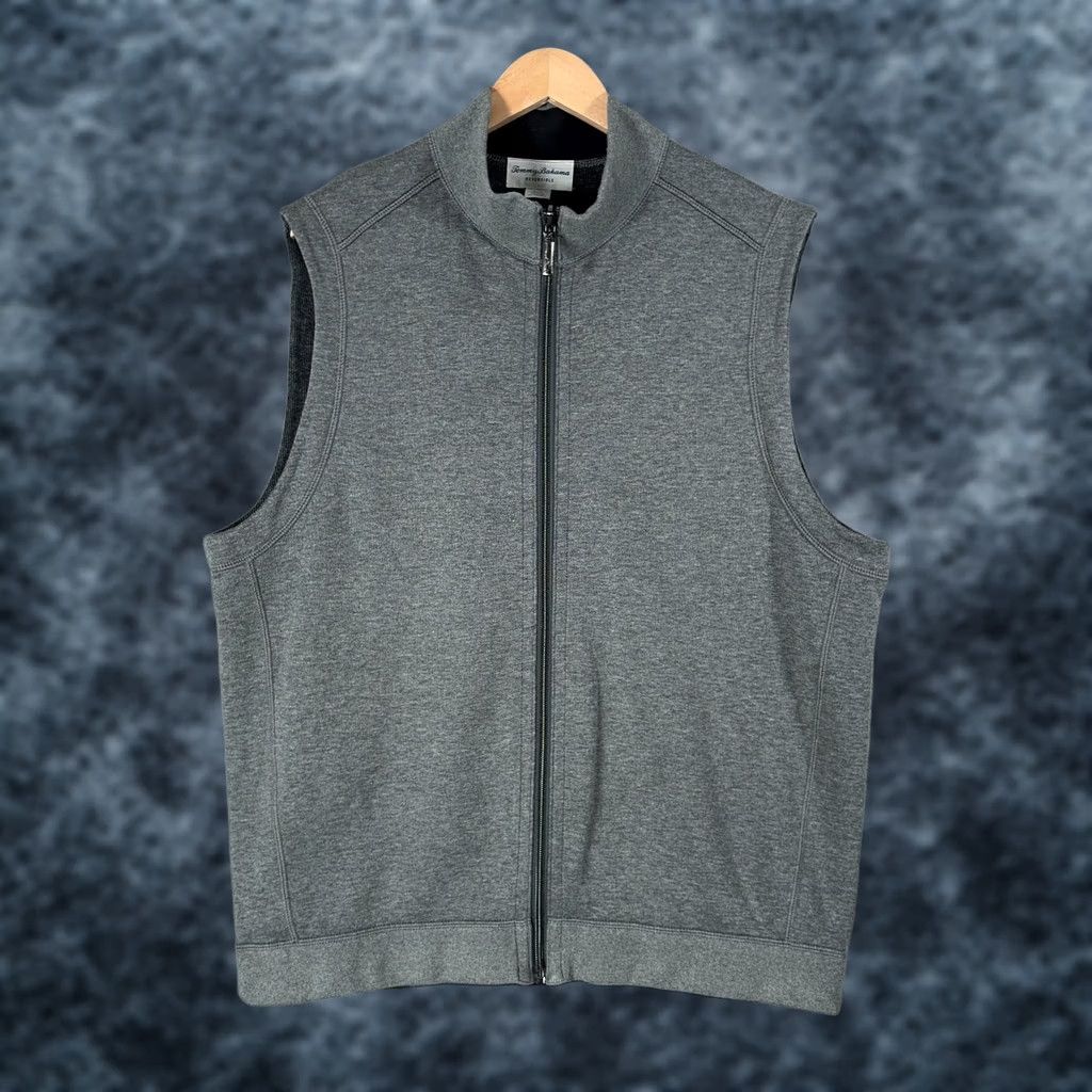 Tommy Bahama Tommy Bahama Vest Mens L Gray Flip Coast Reversible Full Zip Casual Layering Size US L / EU 52-54 / 3 - 1 Thumbnail