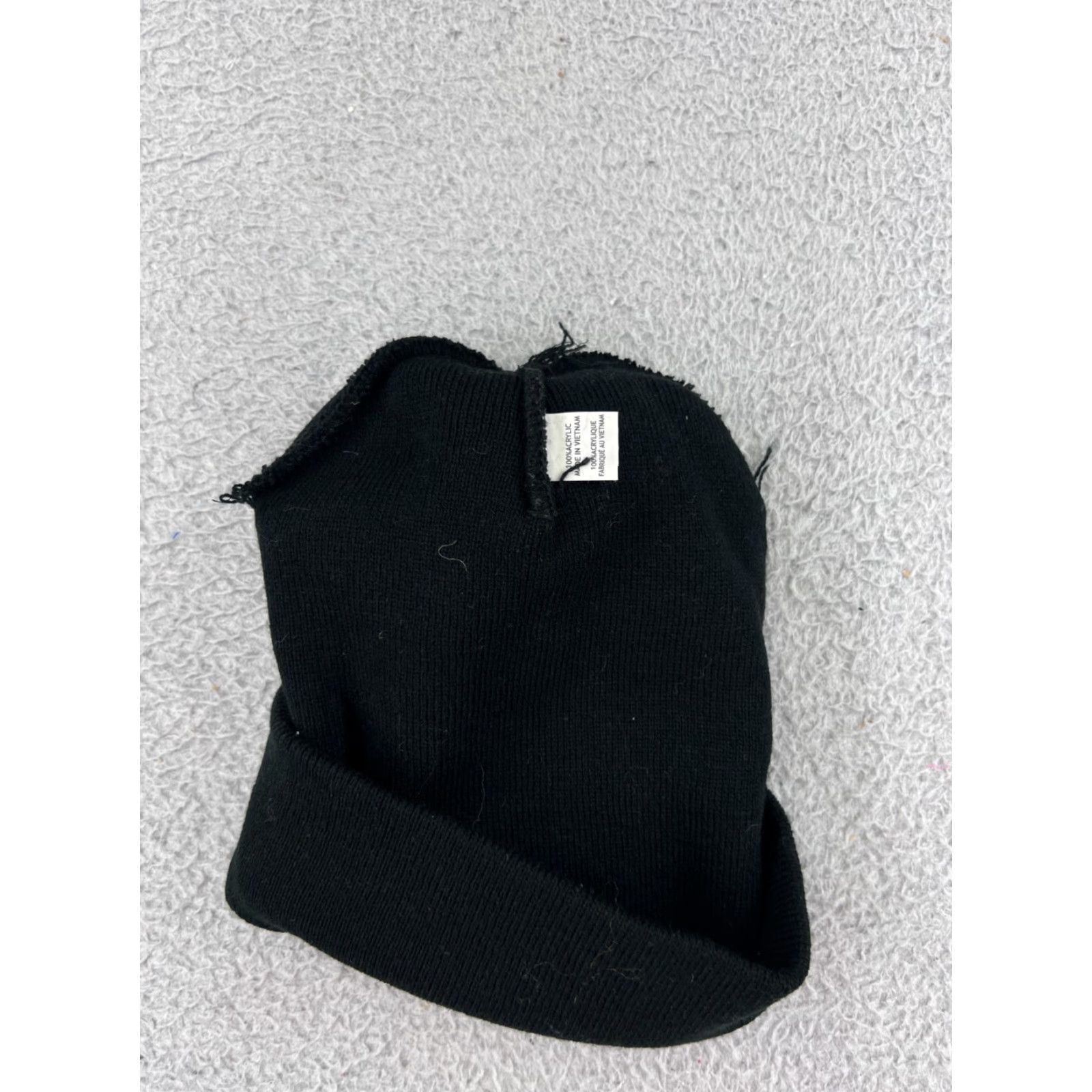 Vintage VINTAGE Beanie Hat Adult One Size BlackKnit 100% Acrylic Bethpage Ski Snow Winter Gray Pattern Striped Mens Beanie Size ONE SIZE - 5 Thumbnail