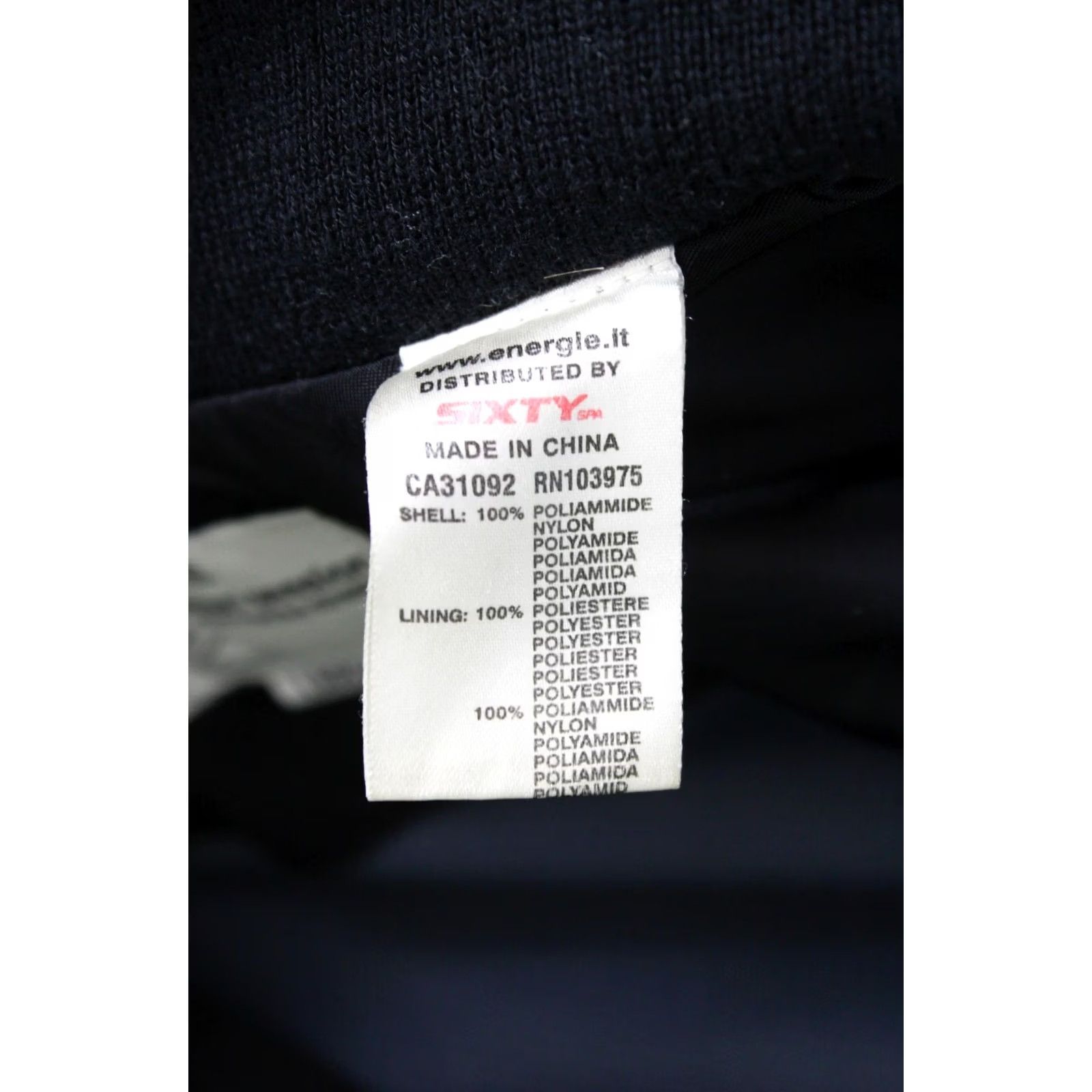Energie ENERGIE Jacket Men Large Zipper Lined Stand Collar Lightweight Black Size US L / EU 52-54 / 3 - 7 Thumbnail