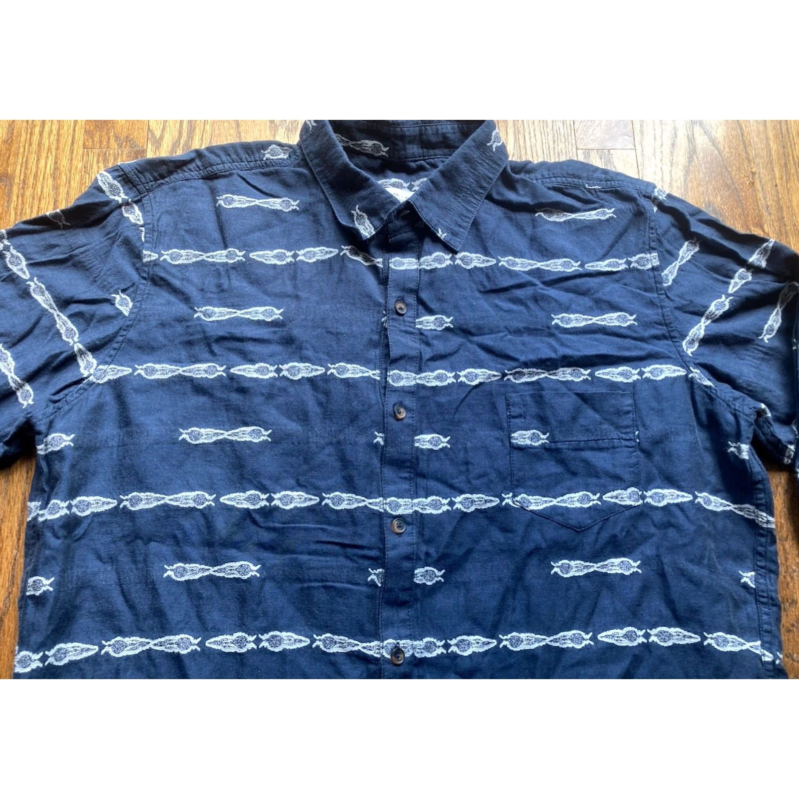 Billy Reid Billy Reid Shirt Mens Size 2XL Blue Button Up Long Sleeve Cotton Lightweight USA Size US XXL / EU 58 / 5 - 2 Thumbnail
