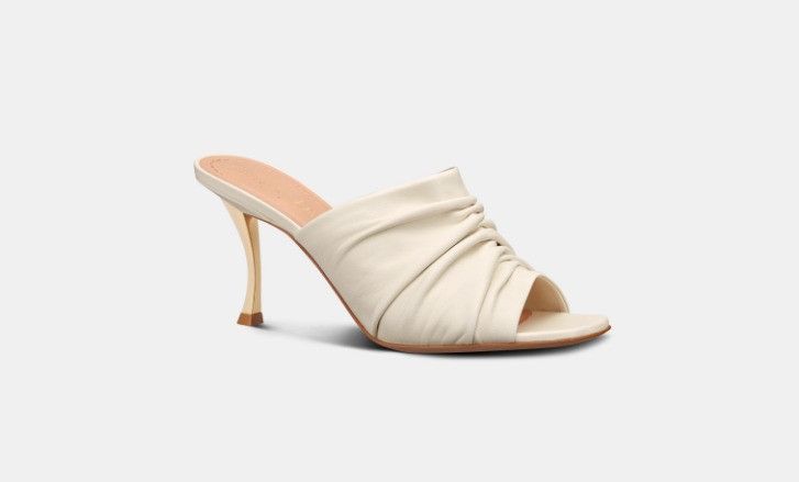 Dior o1w1db11024 D-Fame Heeled Sandals in White Size US 8 / IT 38 - 2 Thumbnail