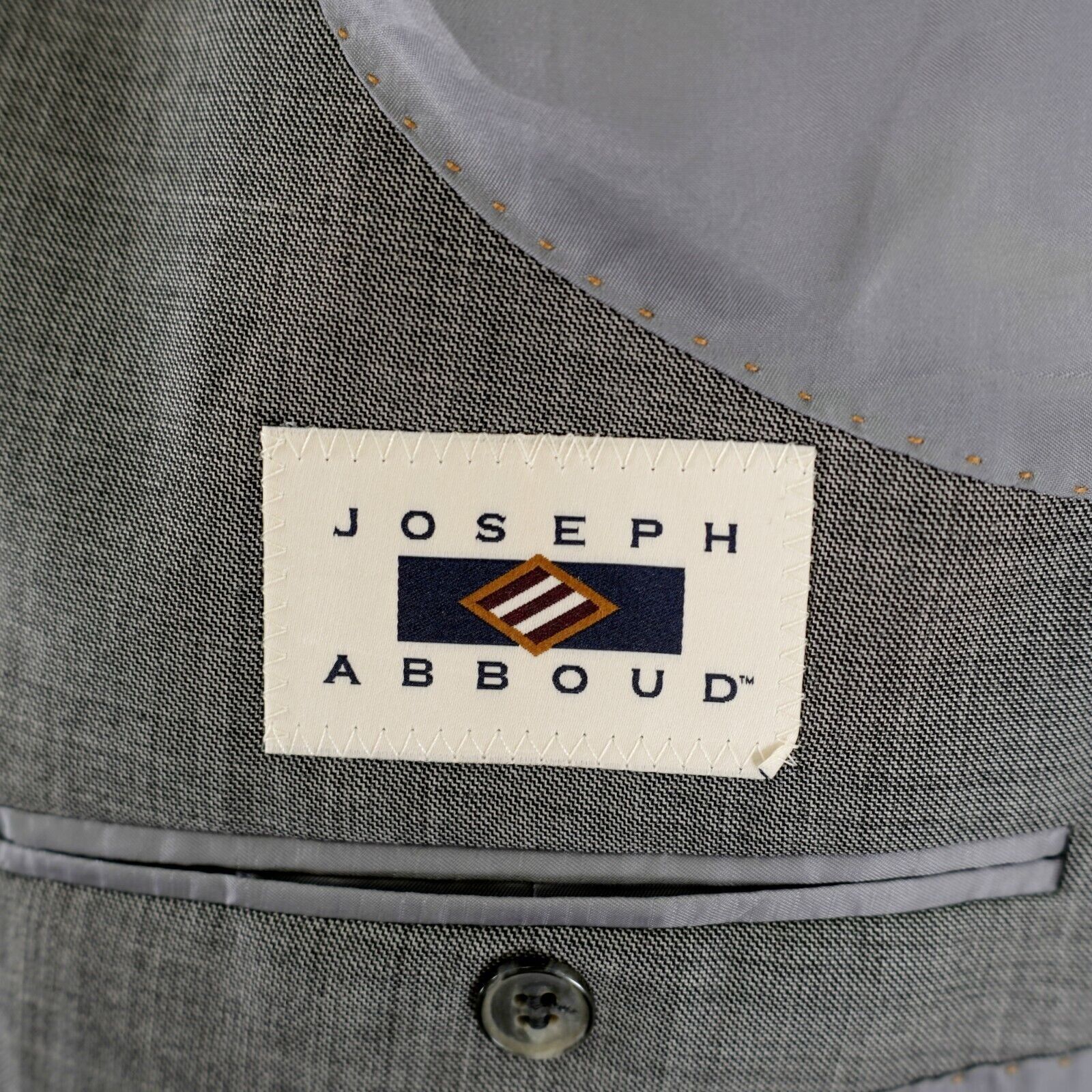 Joseph Abboud Joseph Abboud Tollegno 1900 Super 120s Wool Gray Sharkskin 4 Size 42R - 8 Thumbnail