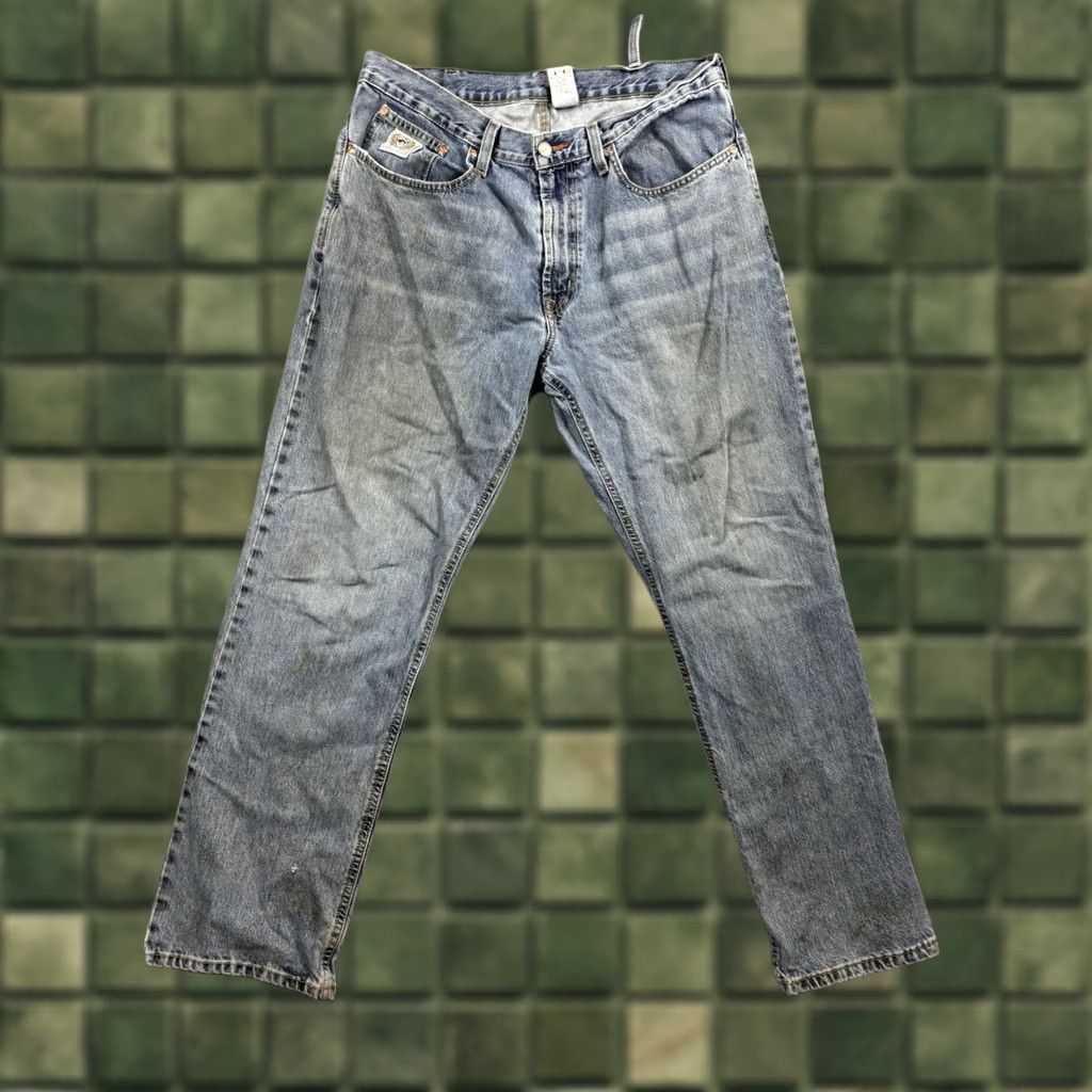Vintage Cinch White Label Denim Jeans Straight Leg Blue Light Wash 36x32 Mens Regular 5-Pocket Logo Cinch USA Cowboy Rock Vintage No N/A Size US 36 / EU 52 - 1 Thumbnail