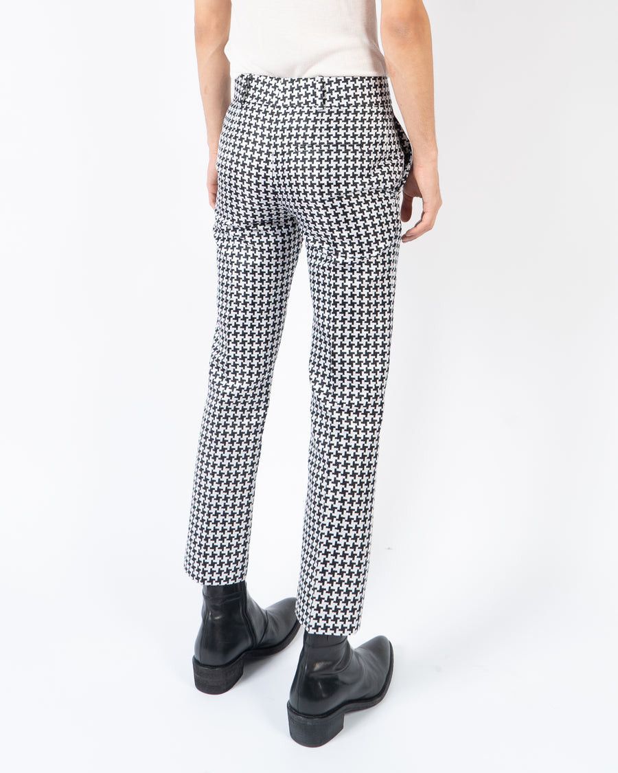 Haider Ackermann SS19 Houndstooth Silk Jacquard Kimono Belted Jacket & Pants Size 34S - 9 Thumbnail